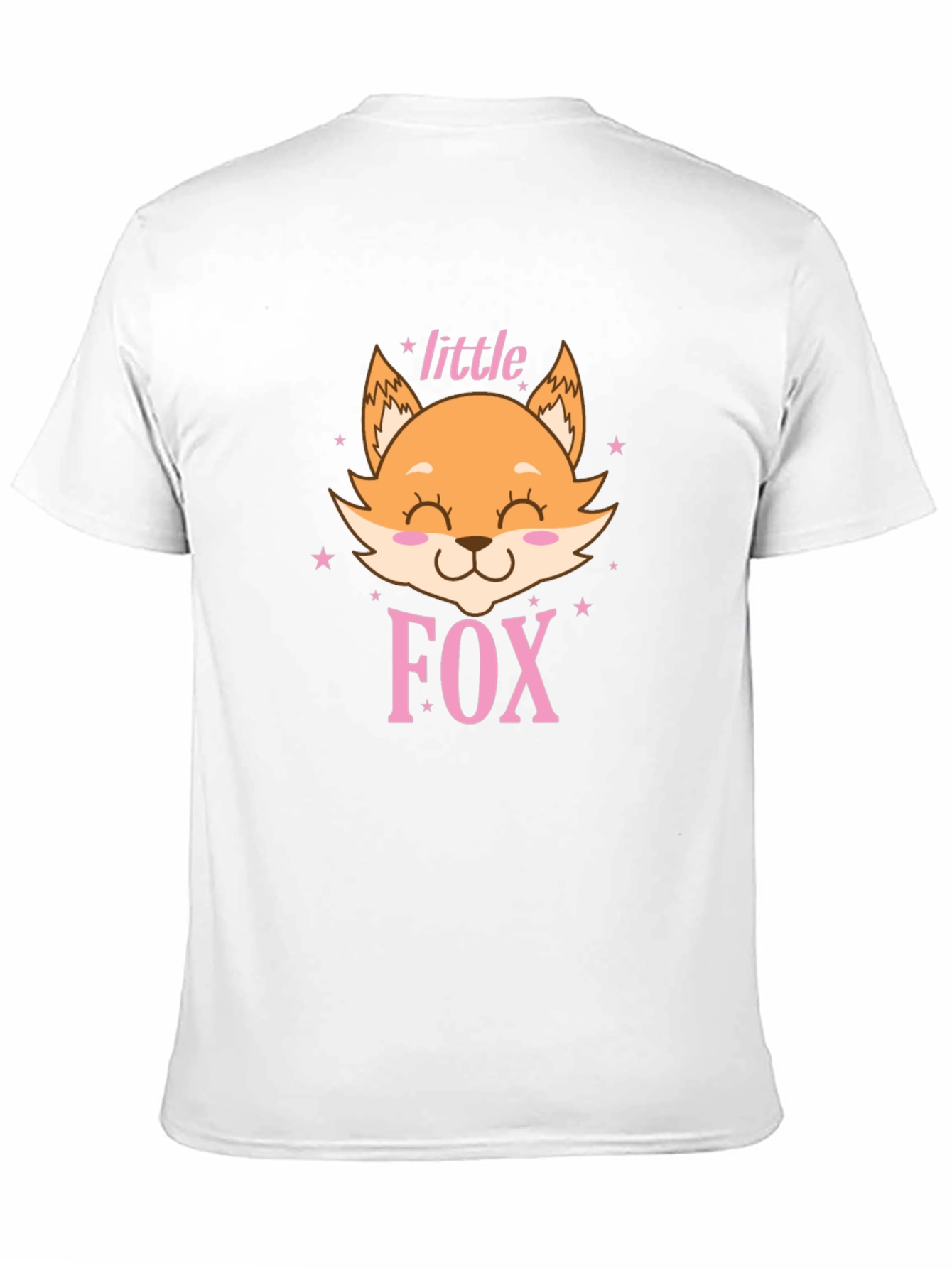 Black Cute Little Fox Graphic Tee - Unisex Black Shirt view 11