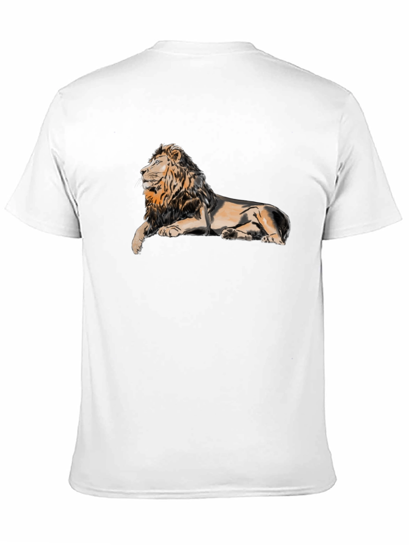 Black Lion Graphic Print T-Shirt - Black view 11