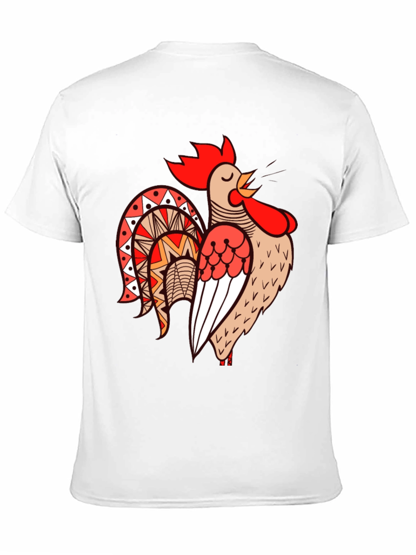 Black Rooster Graphic Tee - Black Cotton T-Shirt view 11