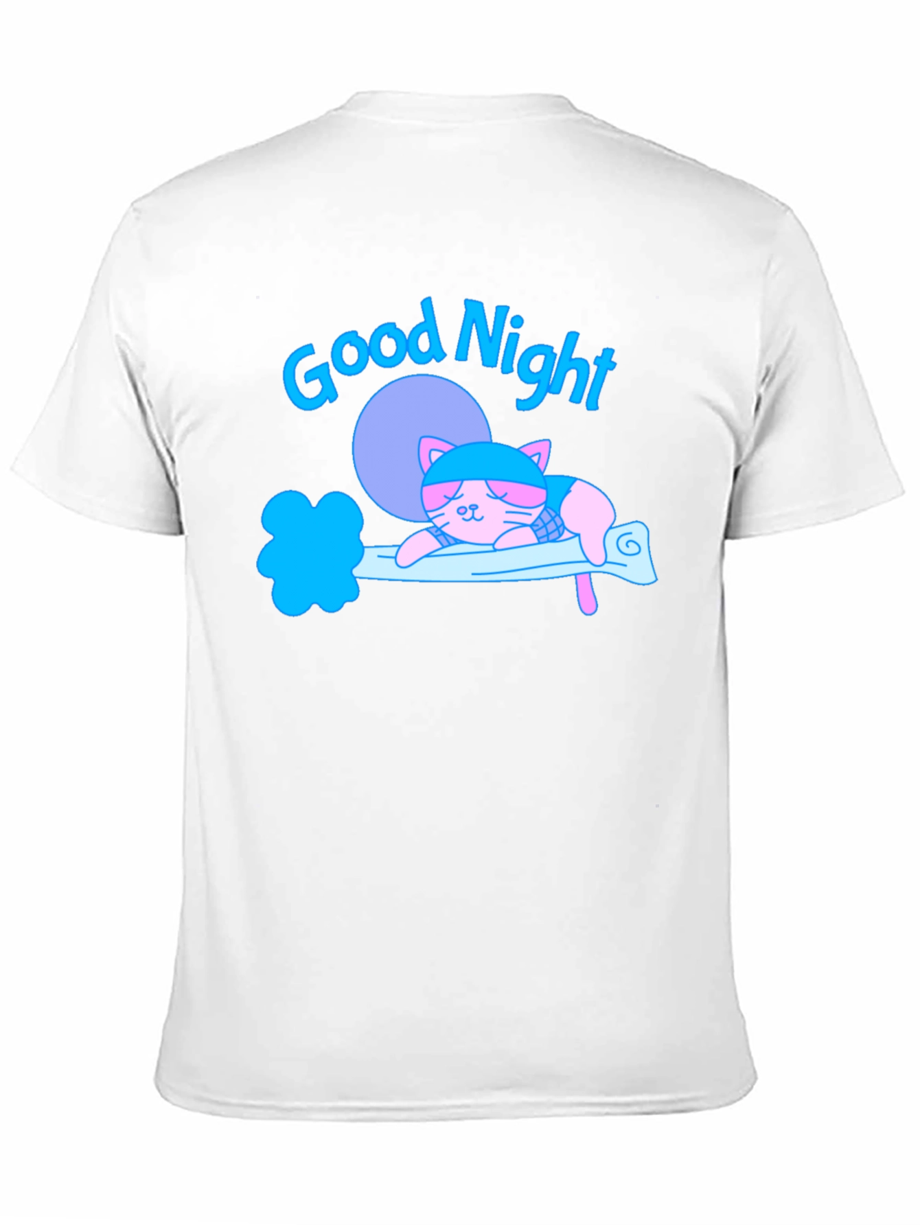 Black Good Night Cat T-Shirt view 11