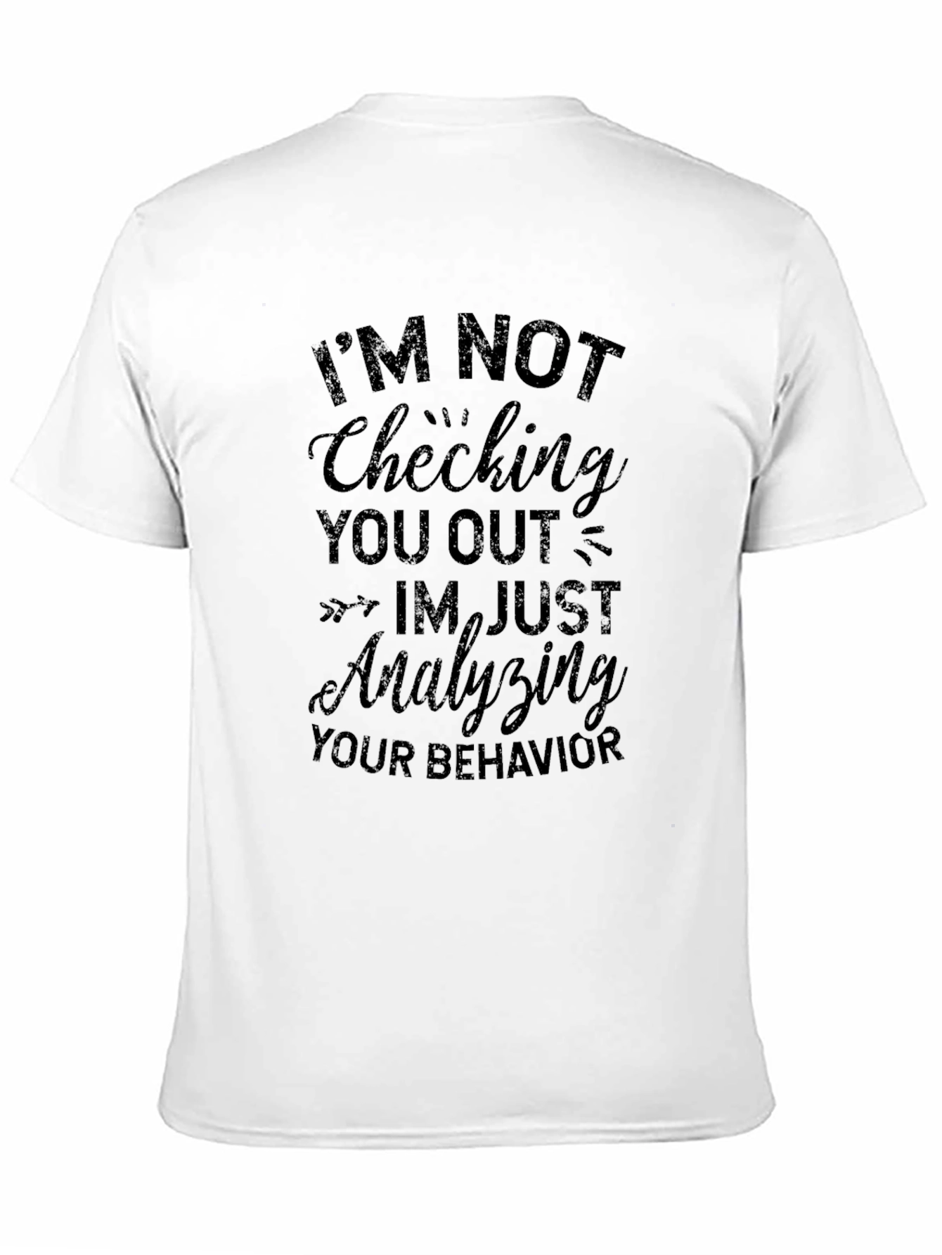 Black Analyzing Behavior Graphic Tee view 11