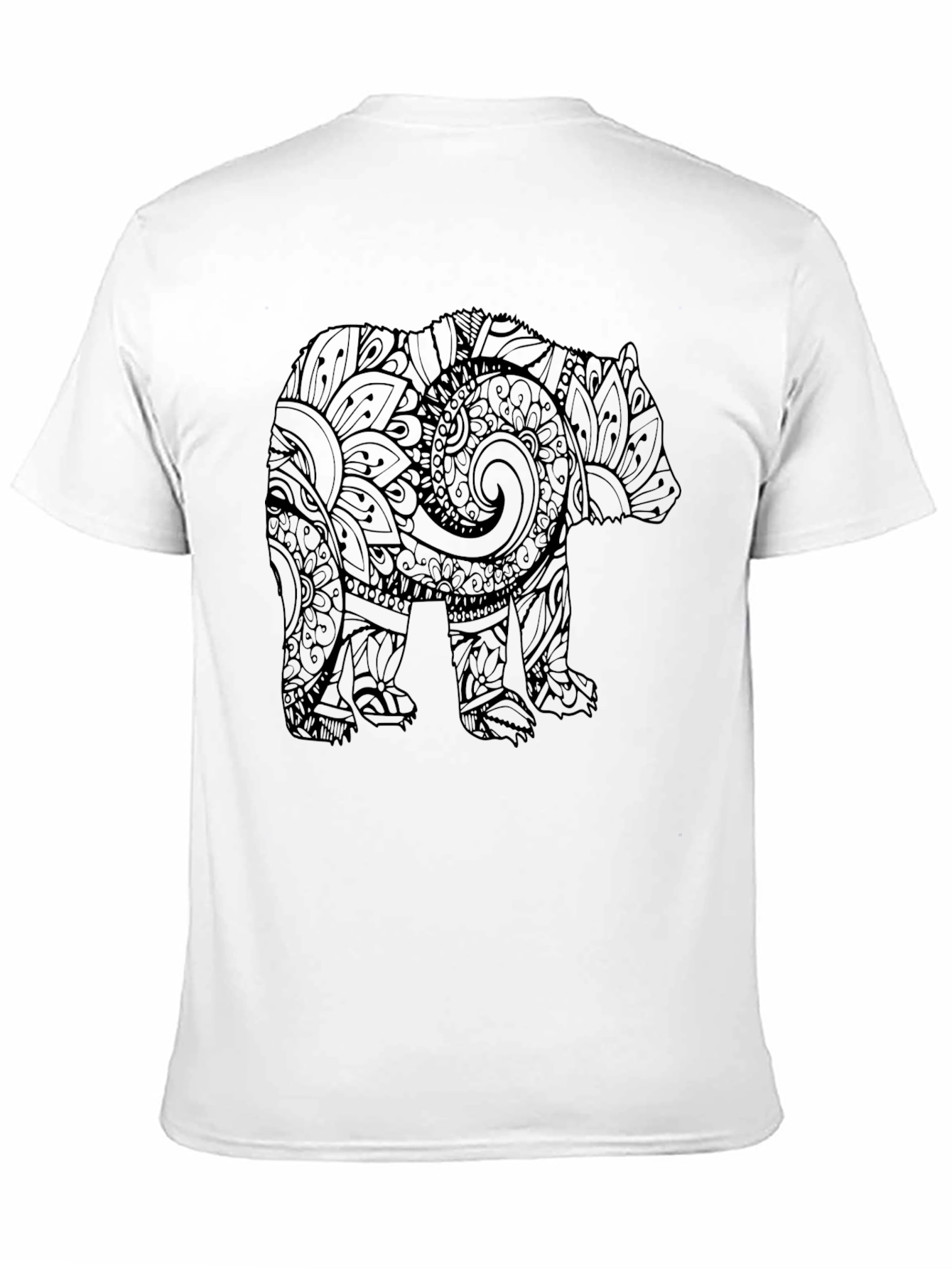 Black Bear Mandala Graphic Black T-Shirt view 11