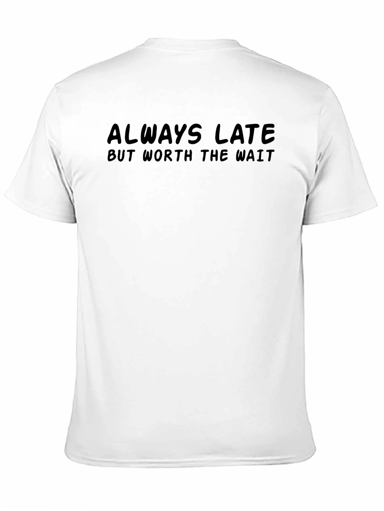 Black Always Late Men's Black Graphic Tee view 11