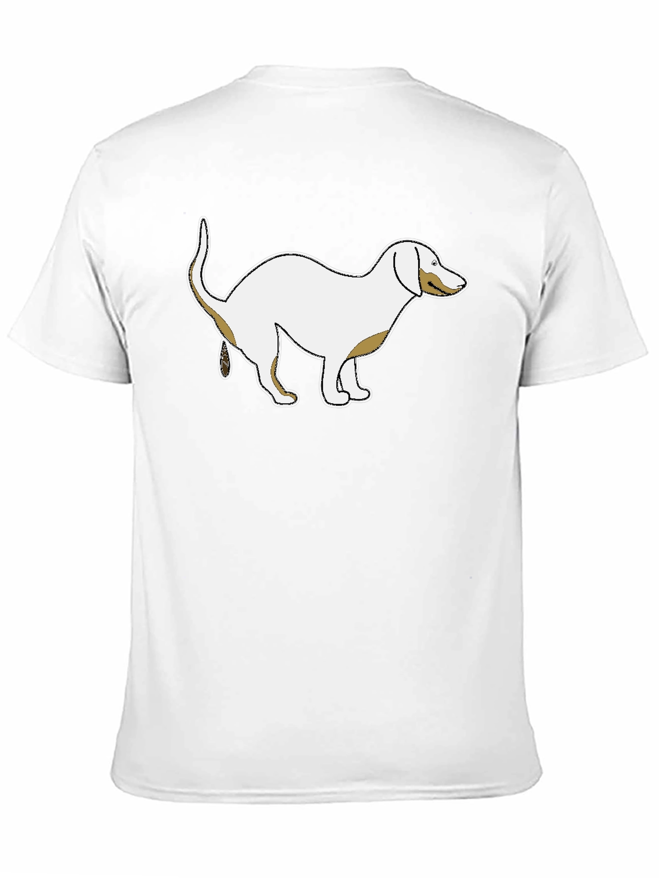 Black Funny Dog Pooping Humor T-Shirt view 11