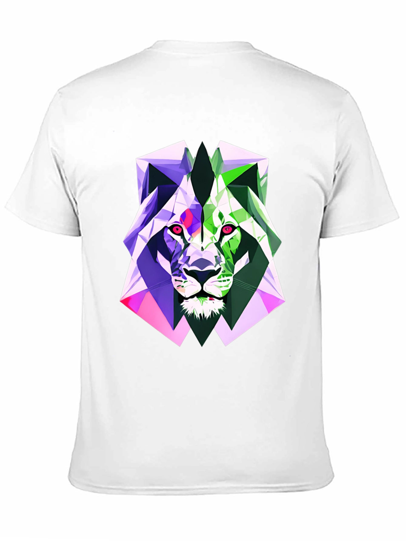 Black Geometric Lion Graphic Tee - Bold Style view 11