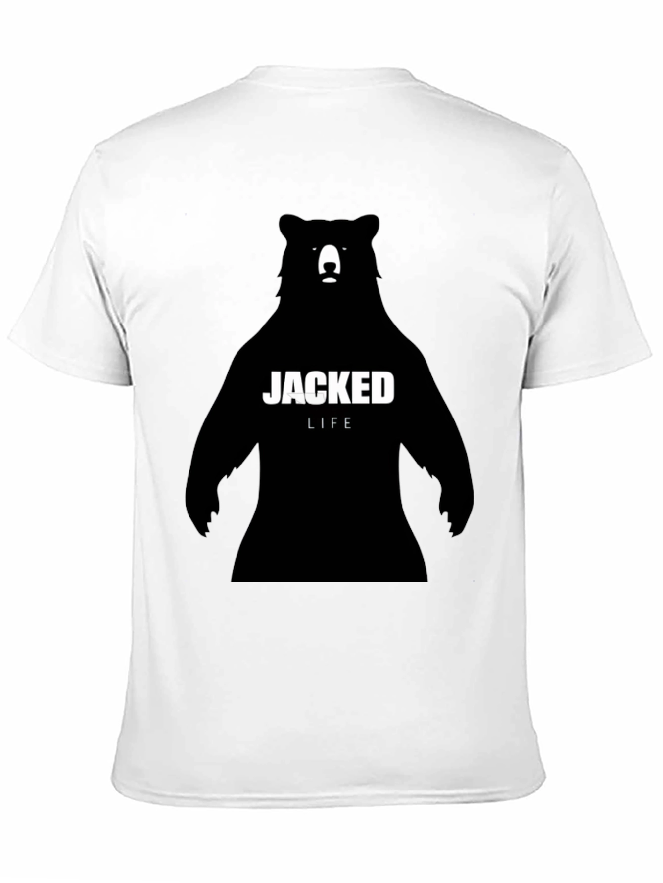 Black Jacked Life Bear Graphic T-Shirt - Black view 11