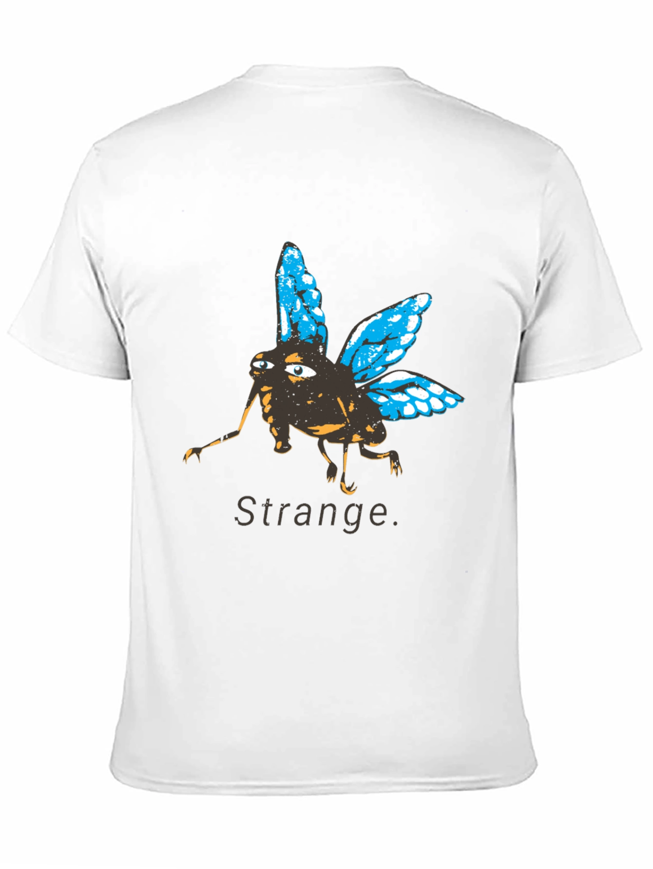Black Strange Fly Graphic Tee - Unique Insect Print Shirt view 11