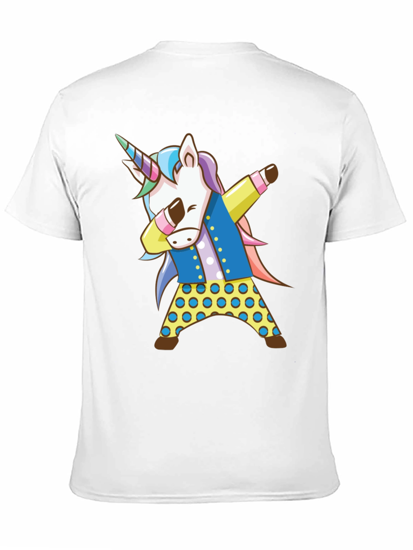 Black Dabbing Unicorn Graphic Tee - Black Cotton Shirt view 11