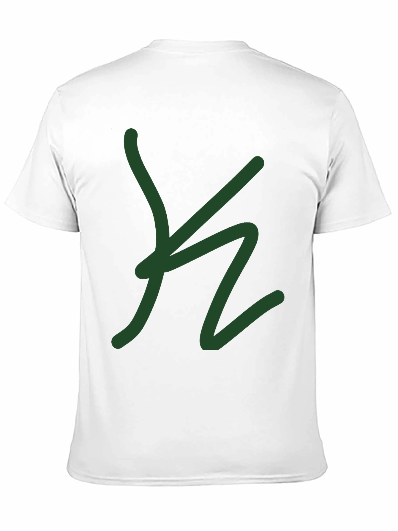 Black Black Graphic Tee - Abstract Green Design view 11