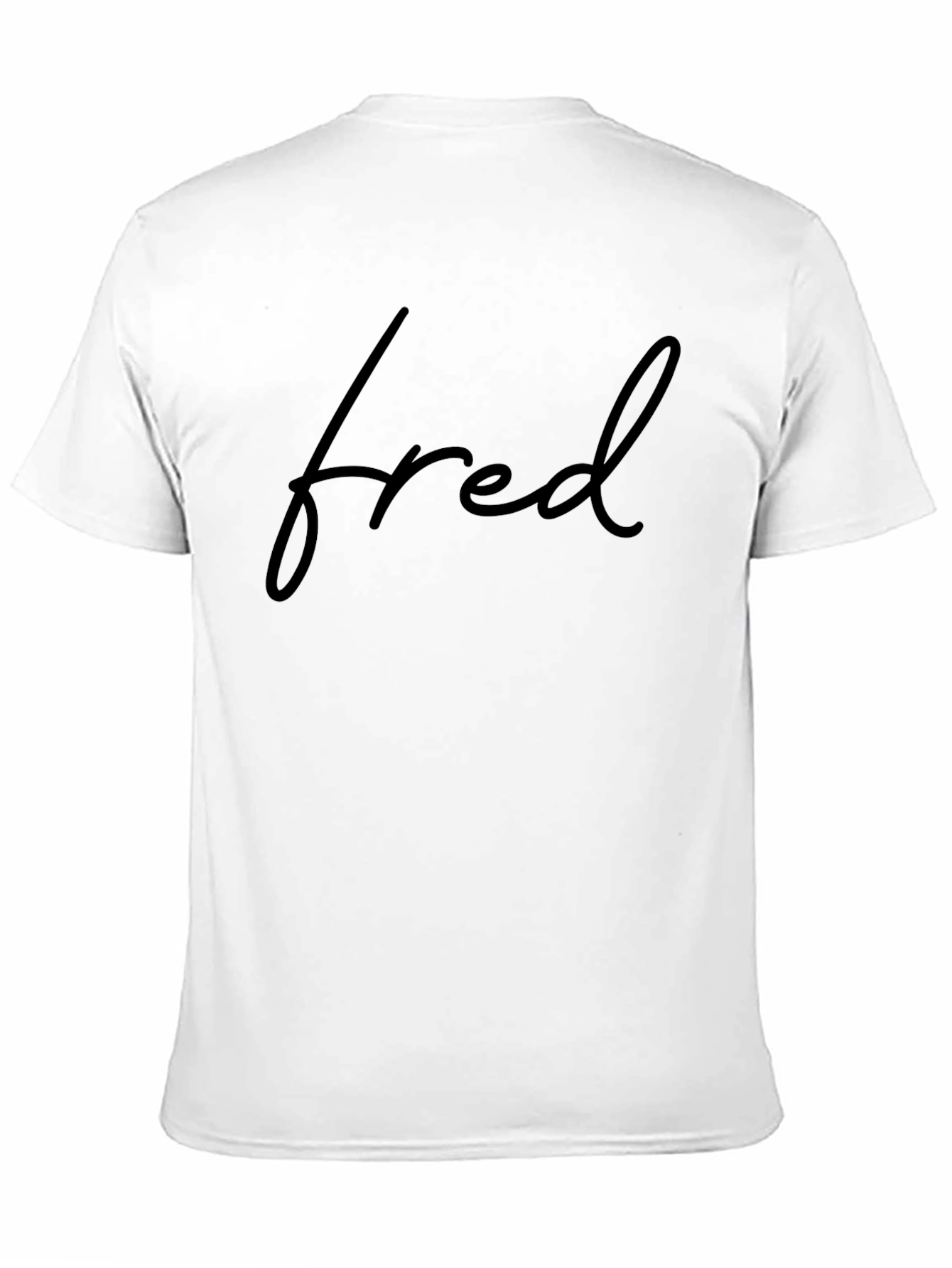 Black Fred Script Black T-Shirt - Modern Style view 11