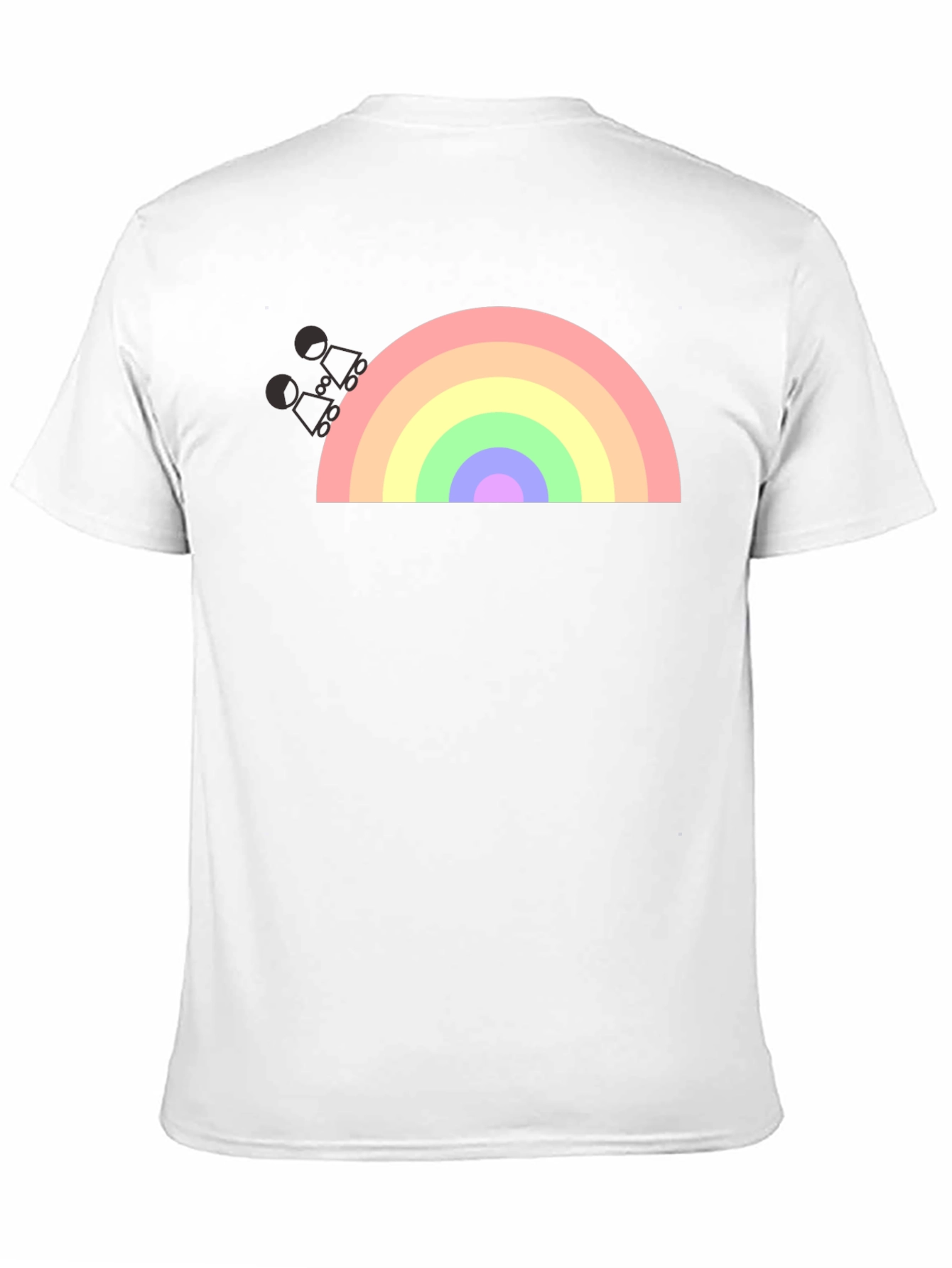Black Rainbow Graphic T-Shirt - Black Cotton Blend view 11