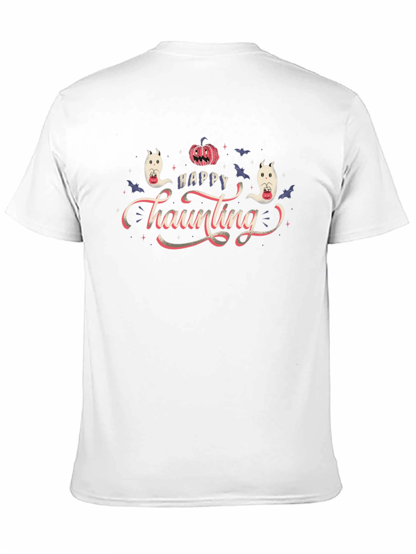 Black Happy Haunting Halloween T-Shirt view 11