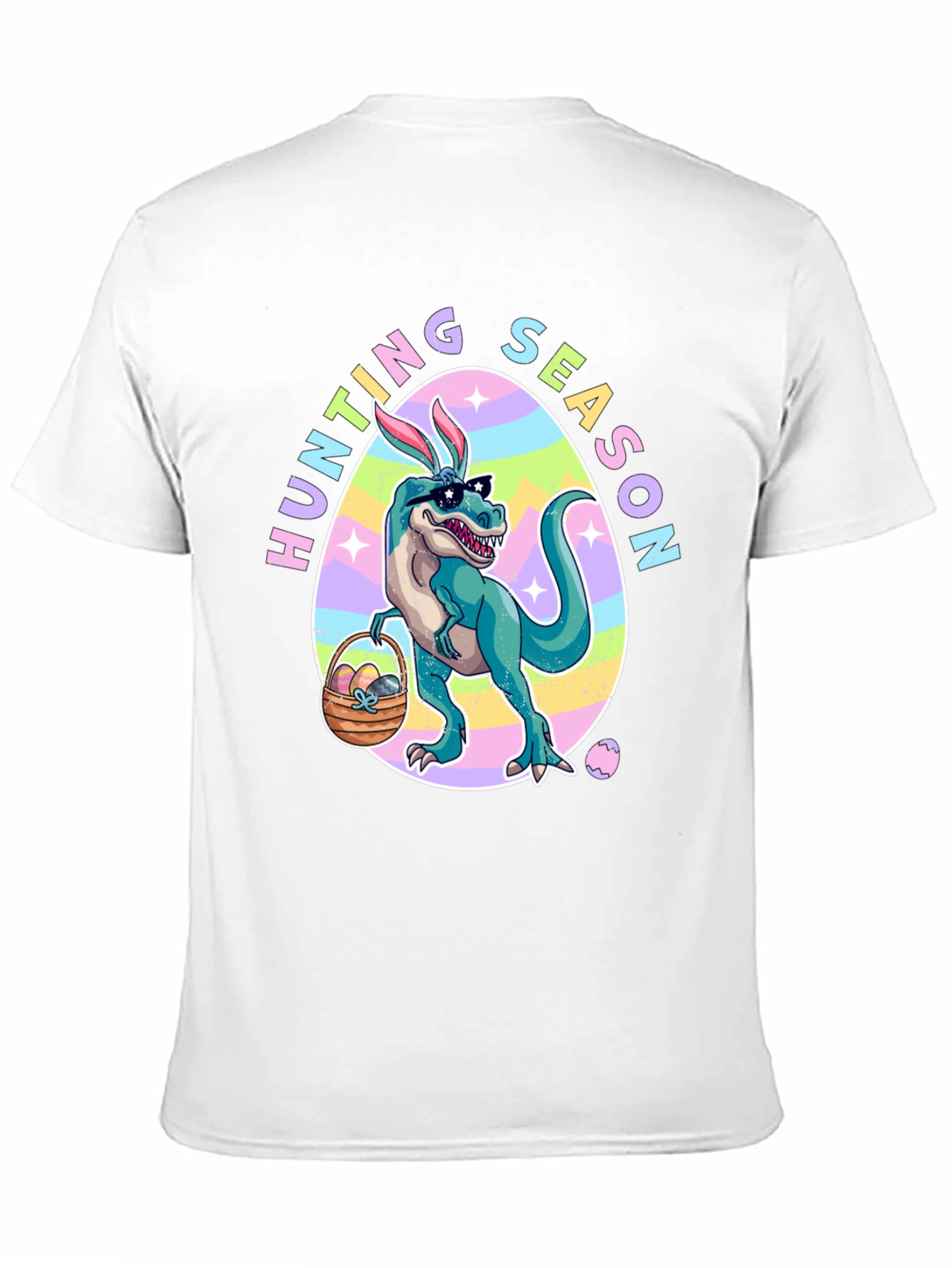 Black Dino Easter Hunting Season T-Shirt view 11