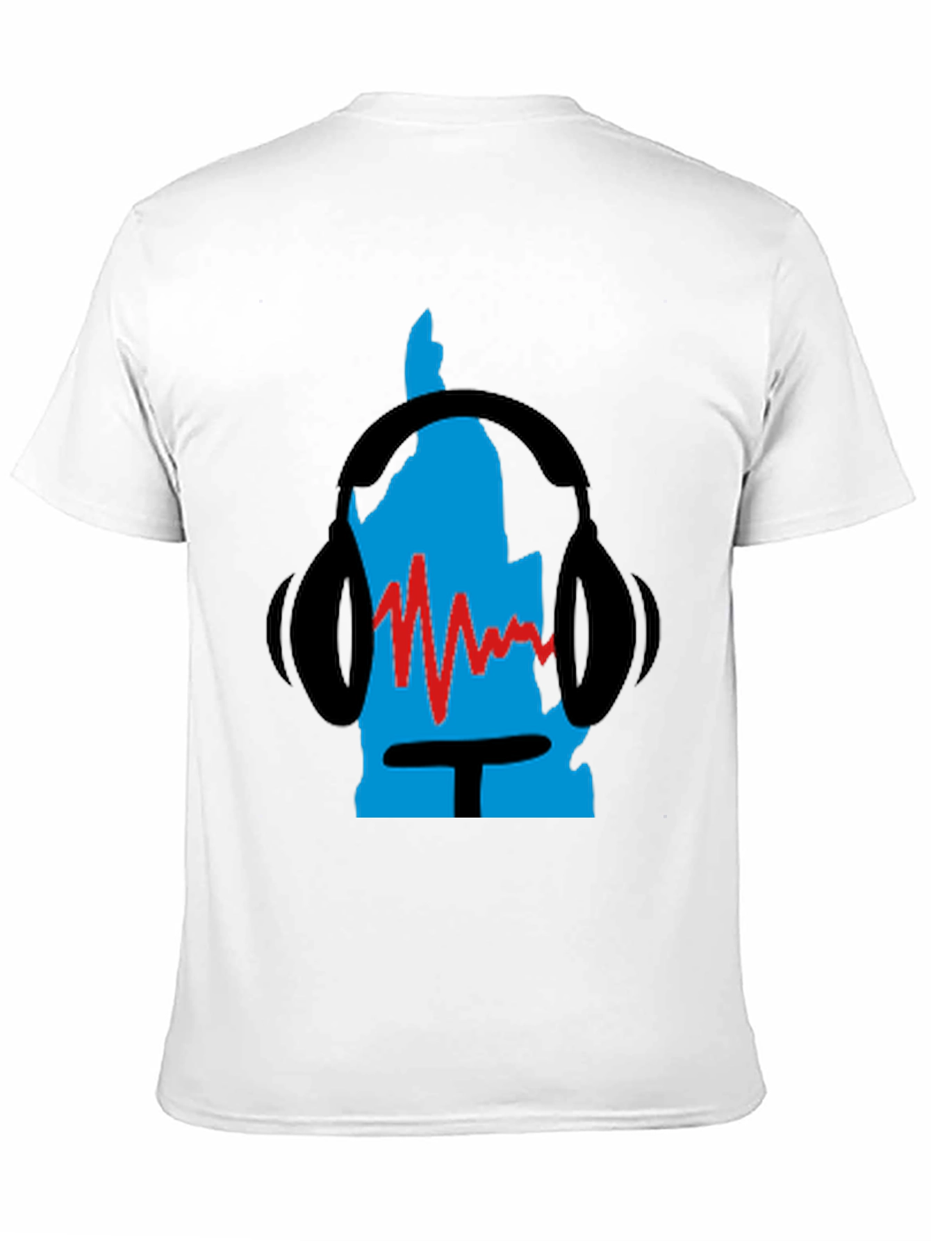 Black Retro Music Headphone Graphic Tee - Black view 11