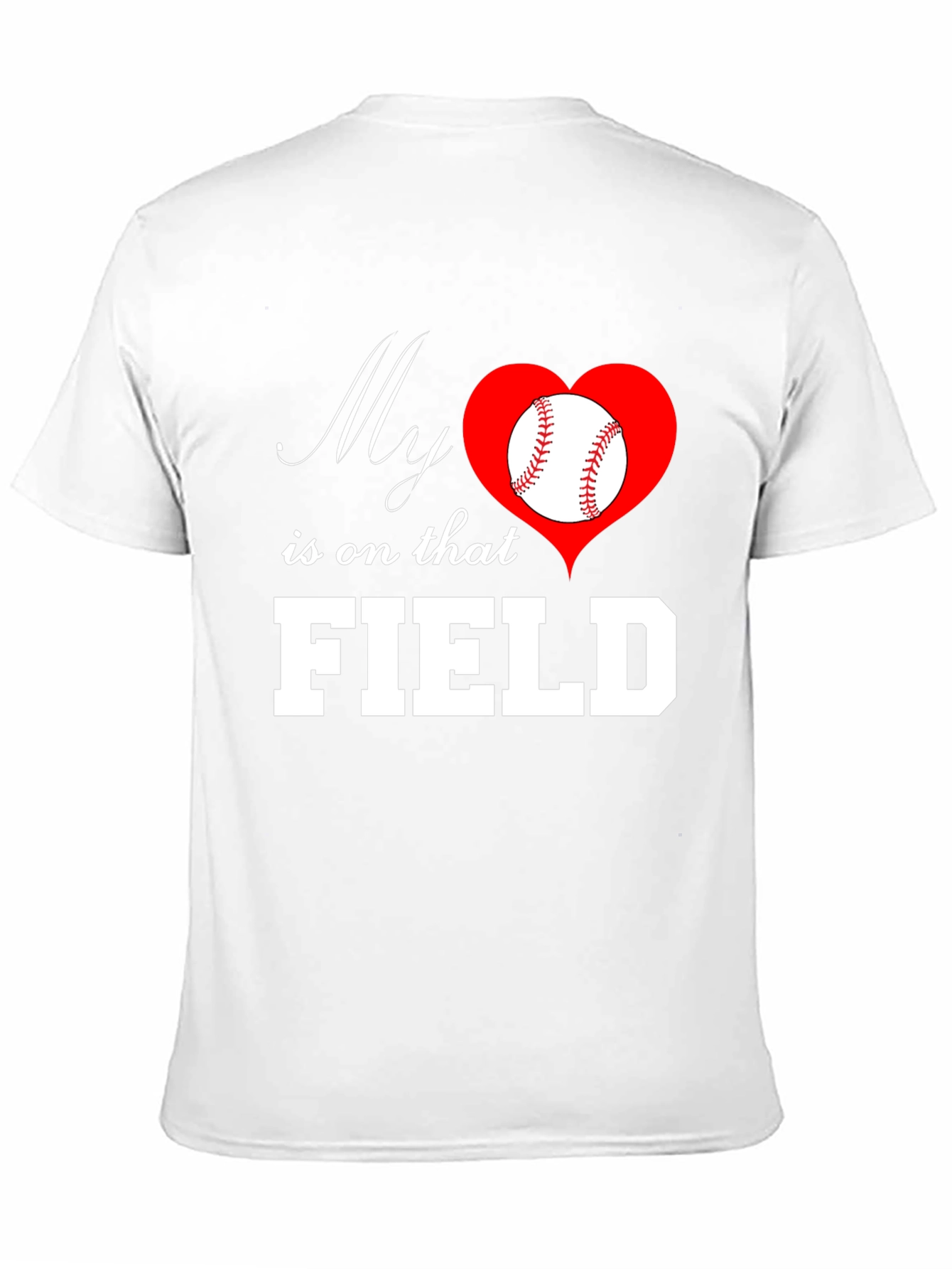 Black Baseball Mom T-Shirt: My Heart is on That Field view 11