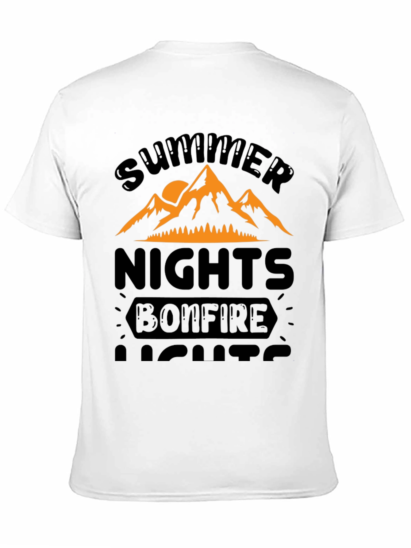 Black Summer Nights Bonfire Tee - Camping T-Shirt view 11