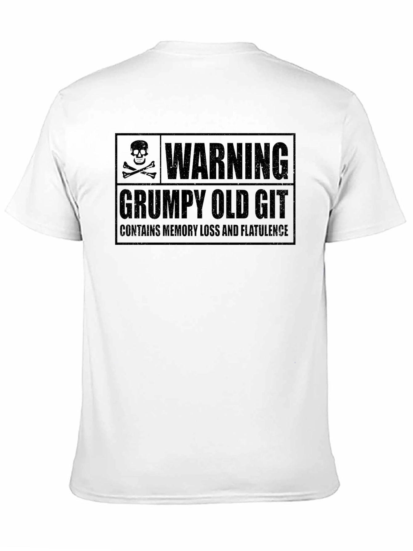 Black Grumpy Old Git Warning Funny T-Shirt view 11