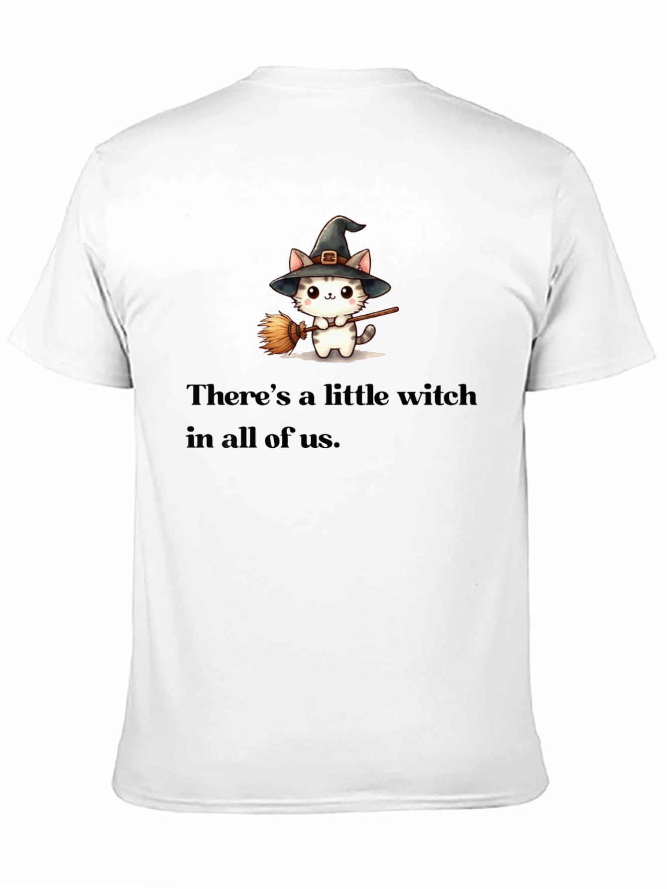 Black Witch Cat Graphic Tee - Spooky Season T-Shirt view 11