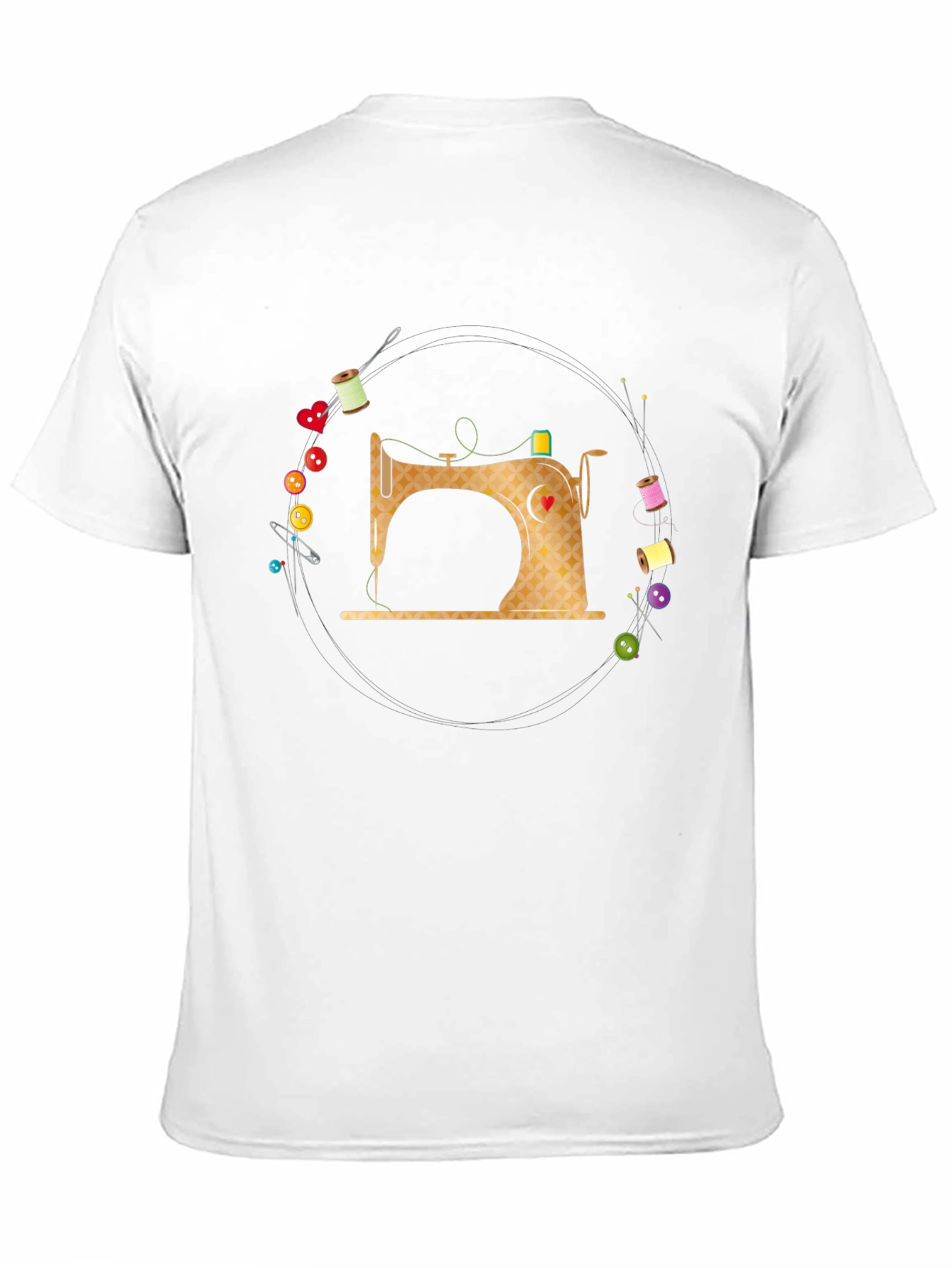 Black Sewing Machine T-Shirt - Creative Apparel view 11