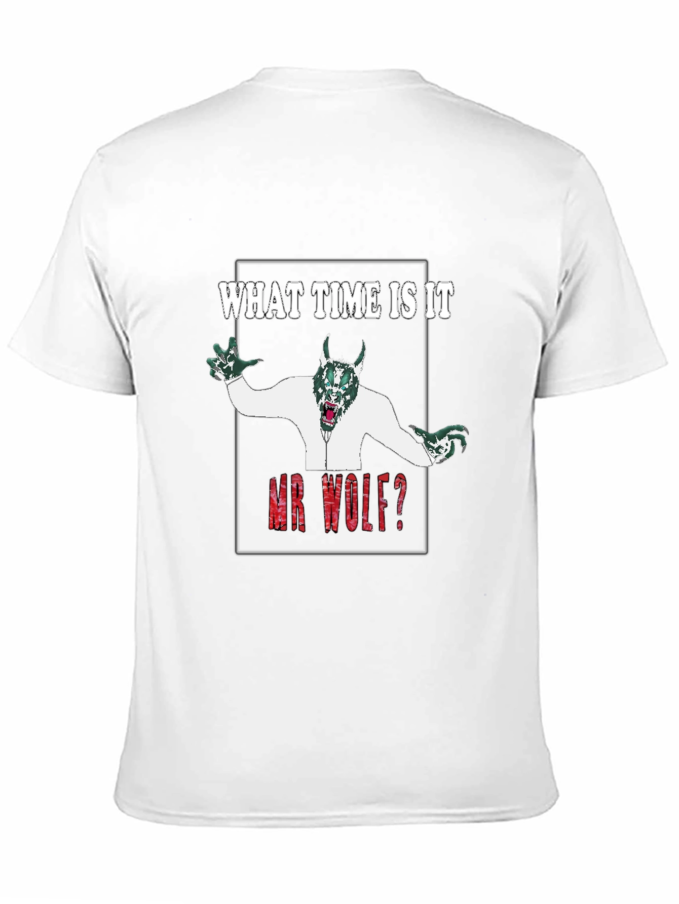 Black What Time Is It Mr. Wolf T-Shirt - Graphic Tee view 11