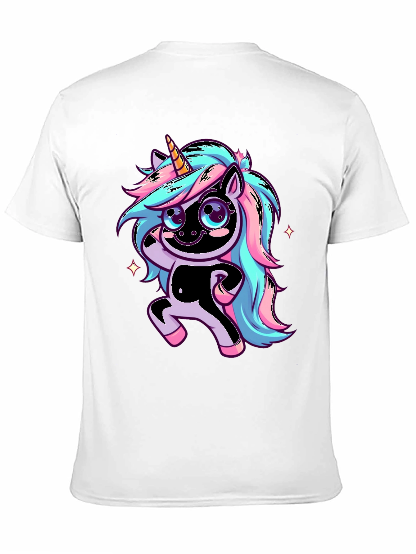 Black Unicorn Graphic Black T-Shirt view 11