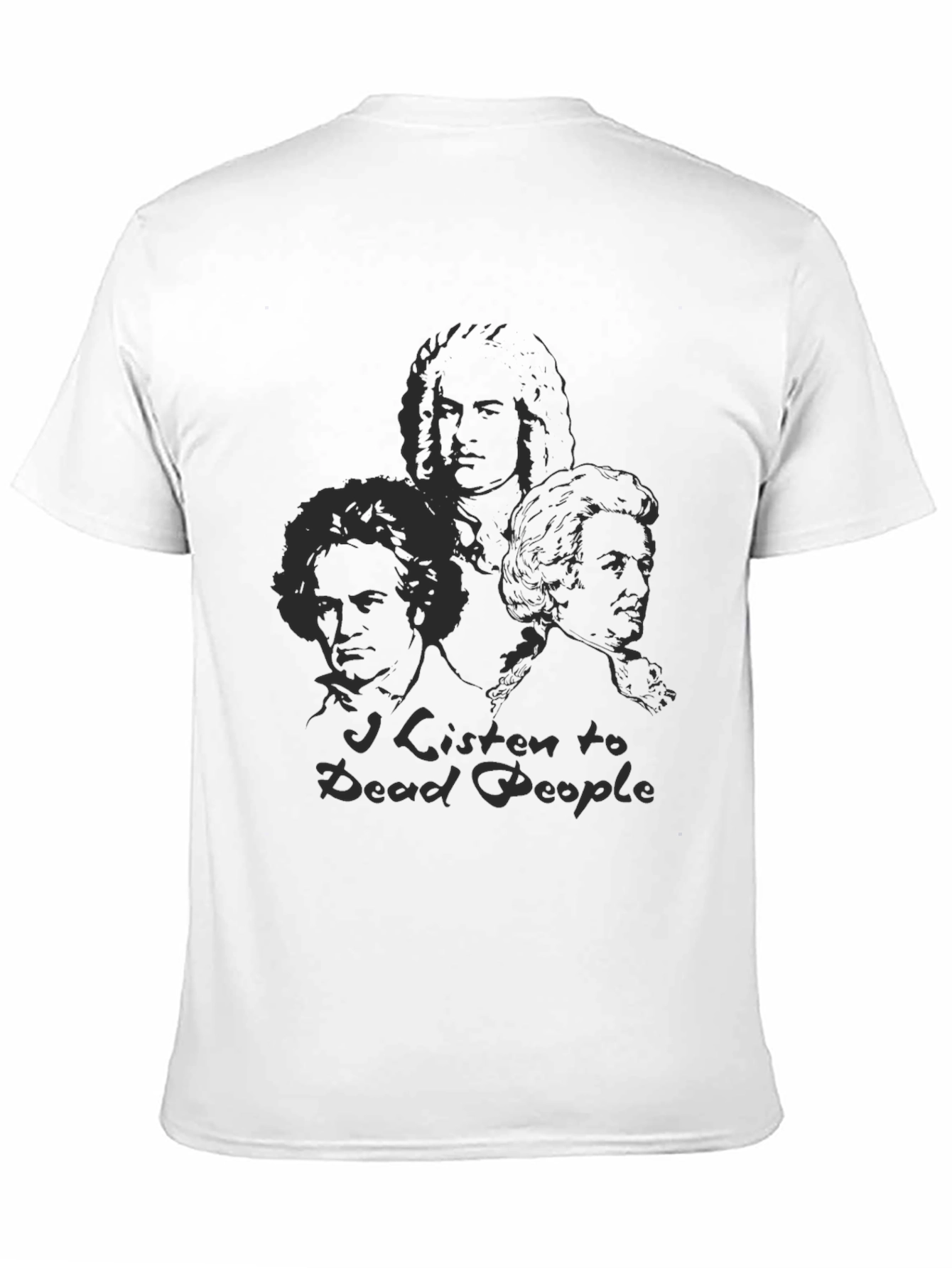 Black I Listen to Dead People Graphic Tee view 11