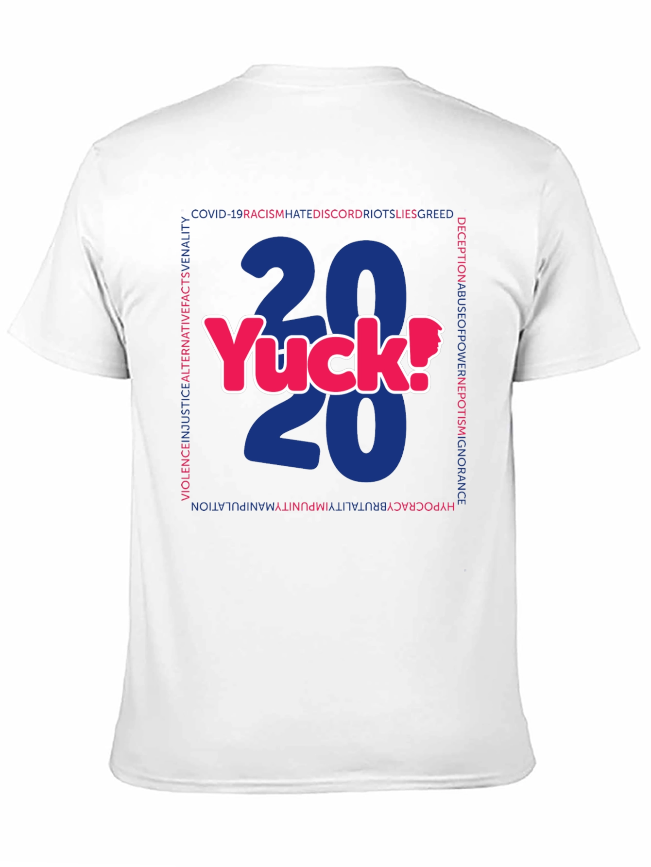 Black 2020 Yuck! Graphic Print Crew Neck T-Shirt view 11