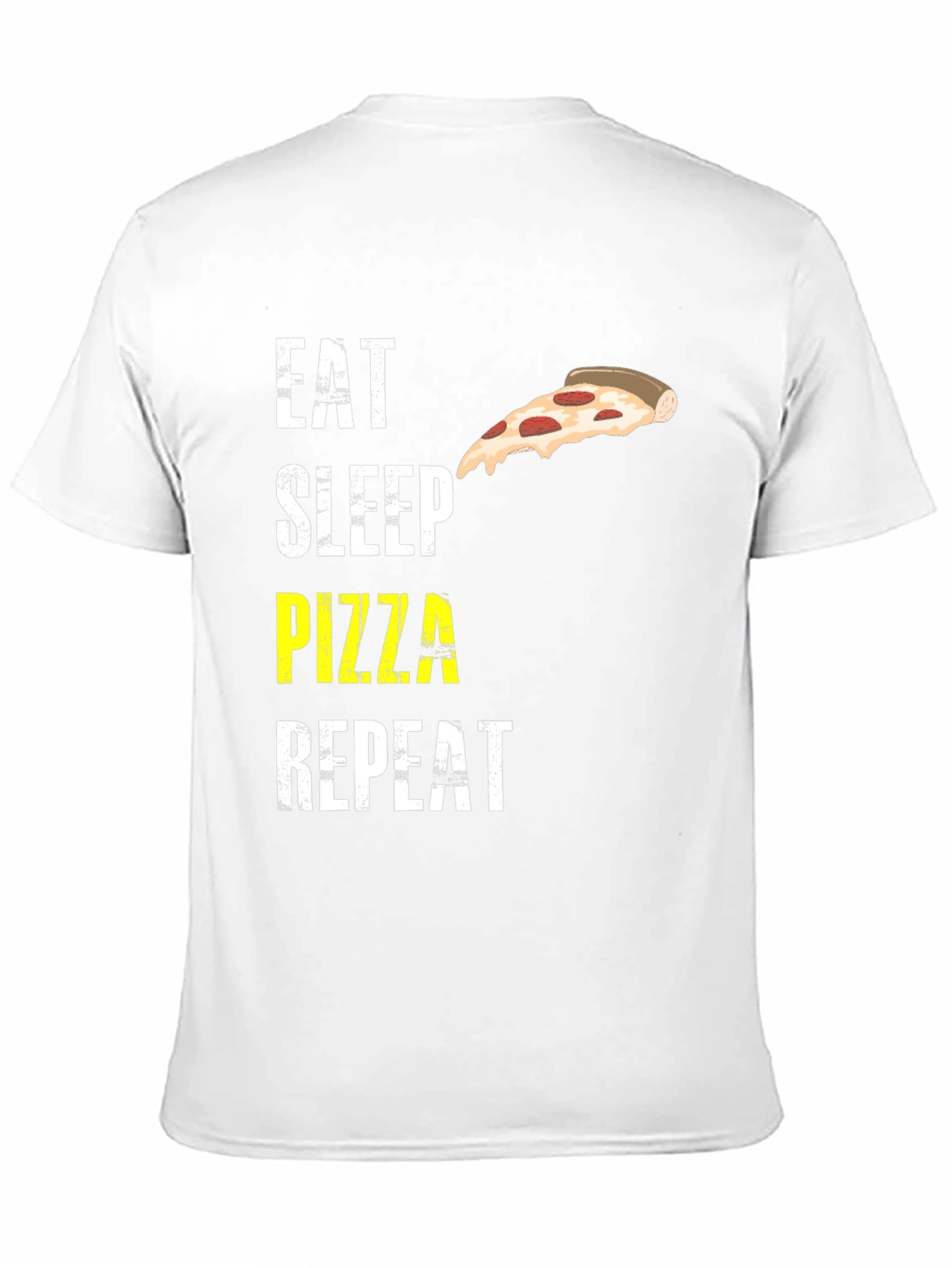 Black Eat Sleep Pizza Repeat Graphic T-Shirt view 11