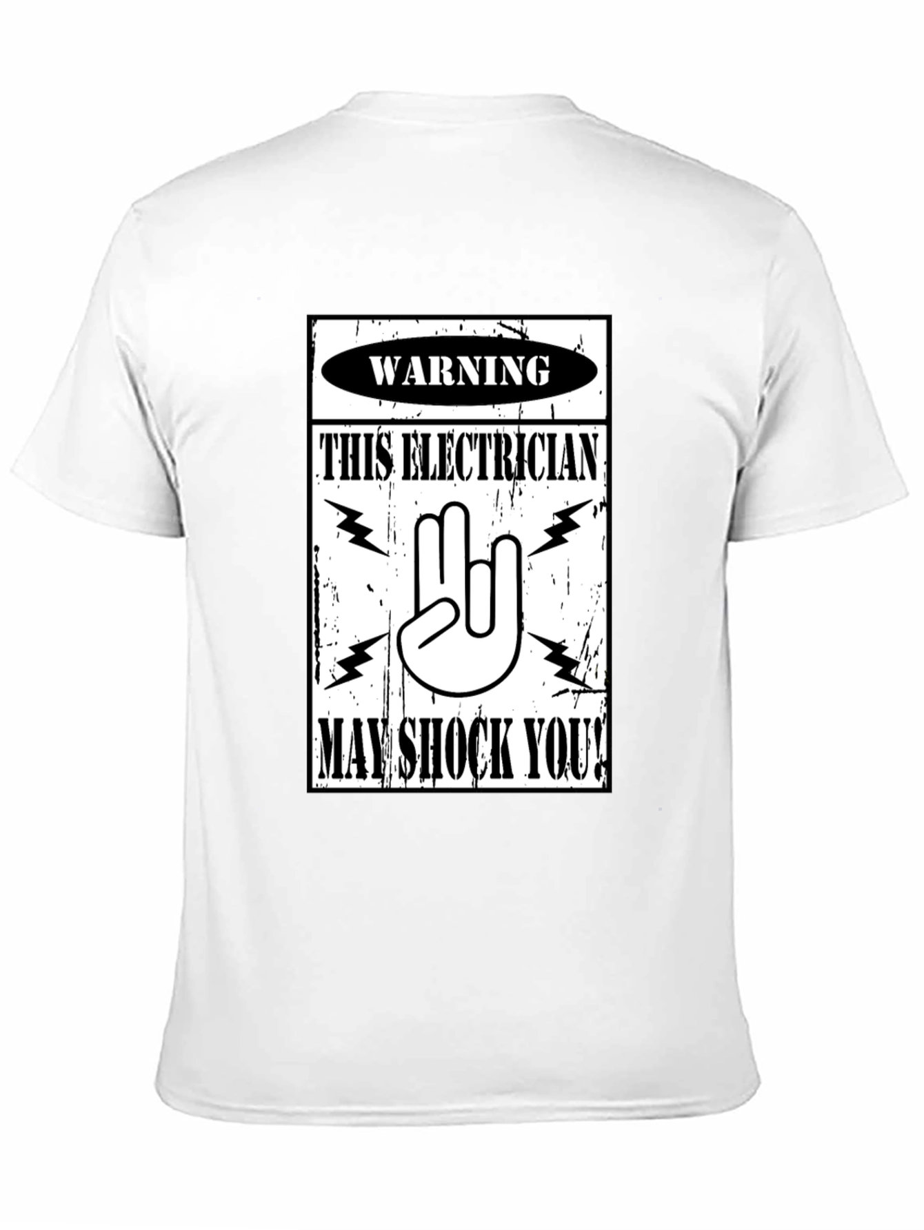 Black Electrician Warning Graphic Tee view 11