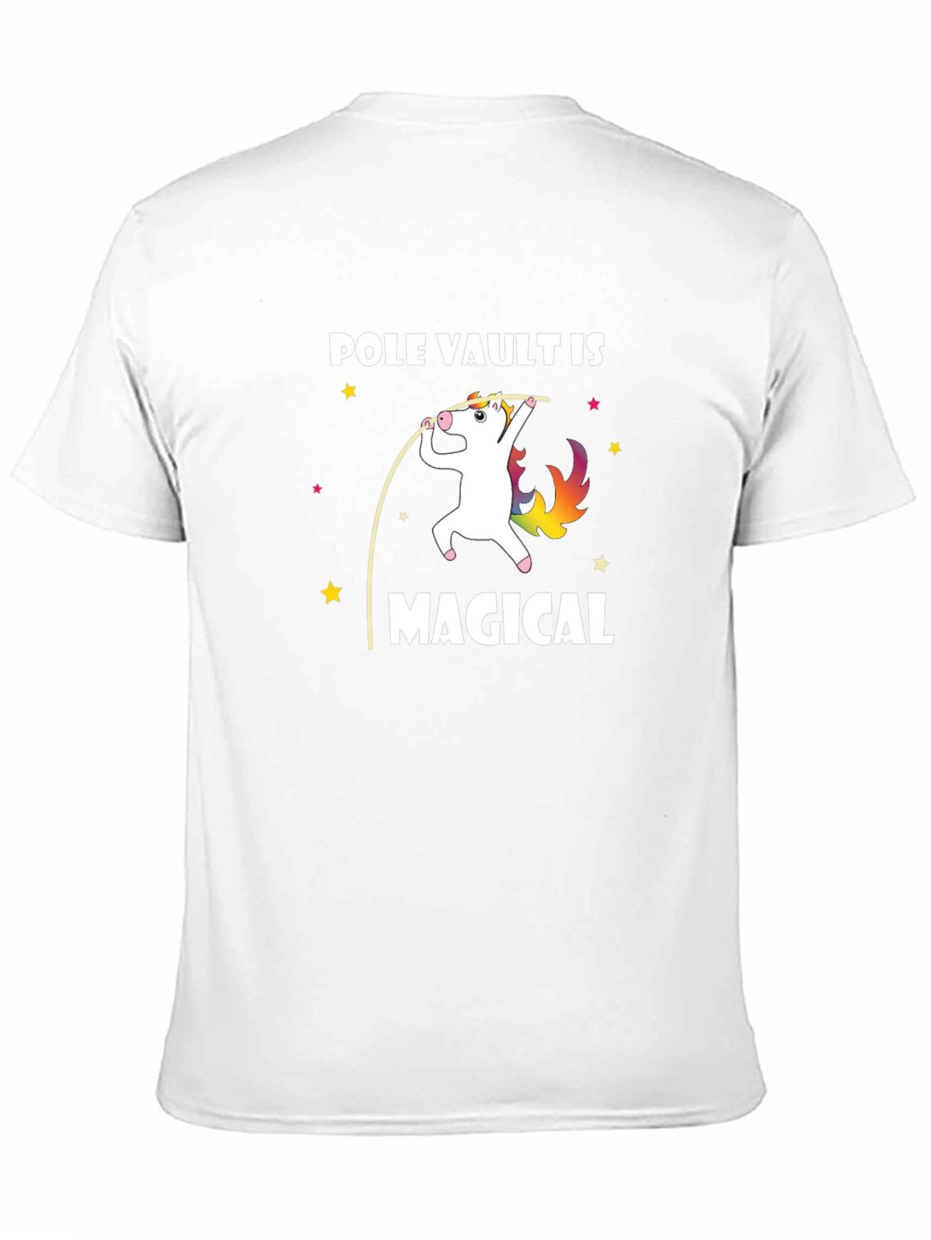 Black Pole Vault is Magical Unicorn Graphic Tee view 11