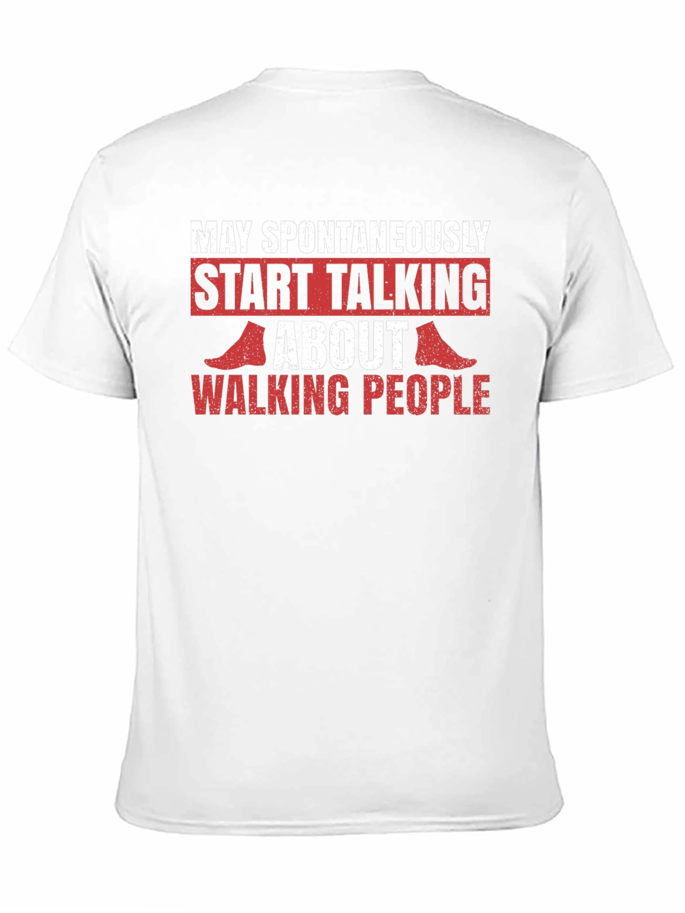 Black Funny Walking People T-Shirt view 11