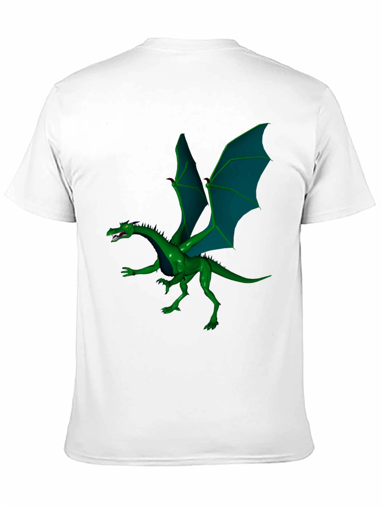 Black Green Dragon Graphic Tee view 11