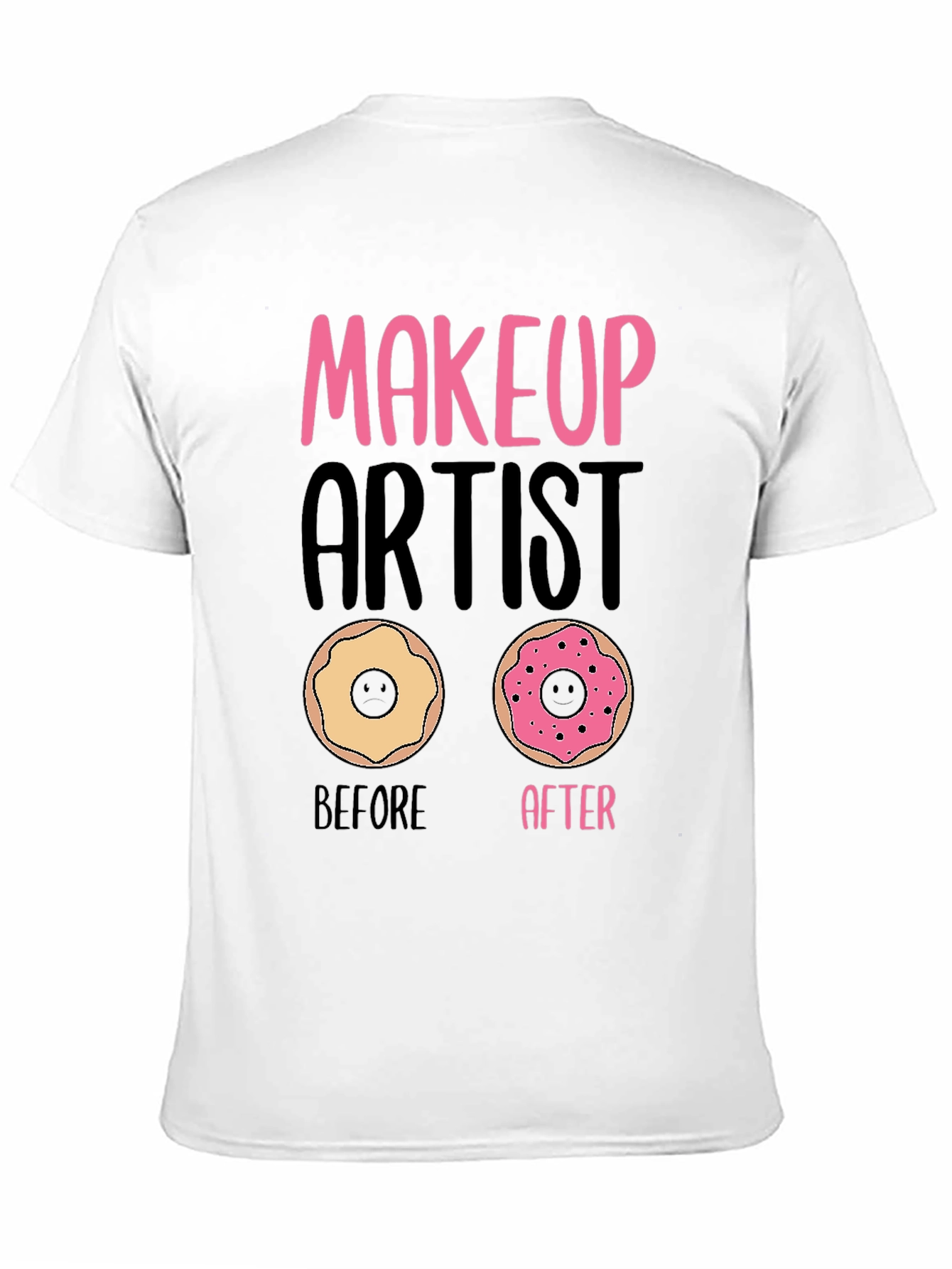 Black Makeup Artist Donut T-Shirt Funny Graphic Tee view 11