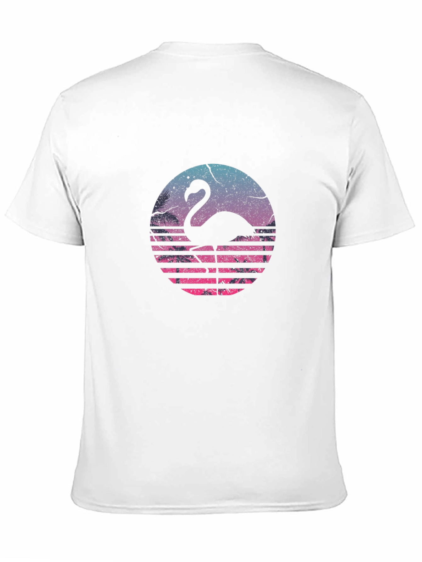 Black Retro Flamingo Graphic T-Shirt - Black view 11