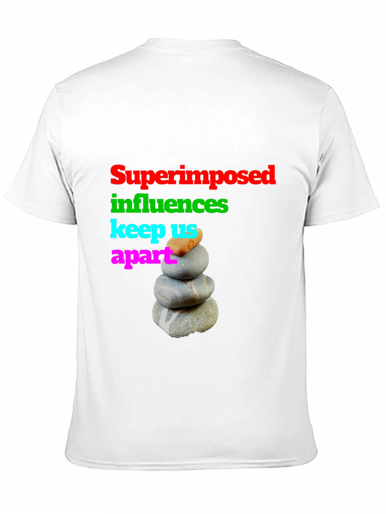 Black Stacked Stones Graphic Tee view 11