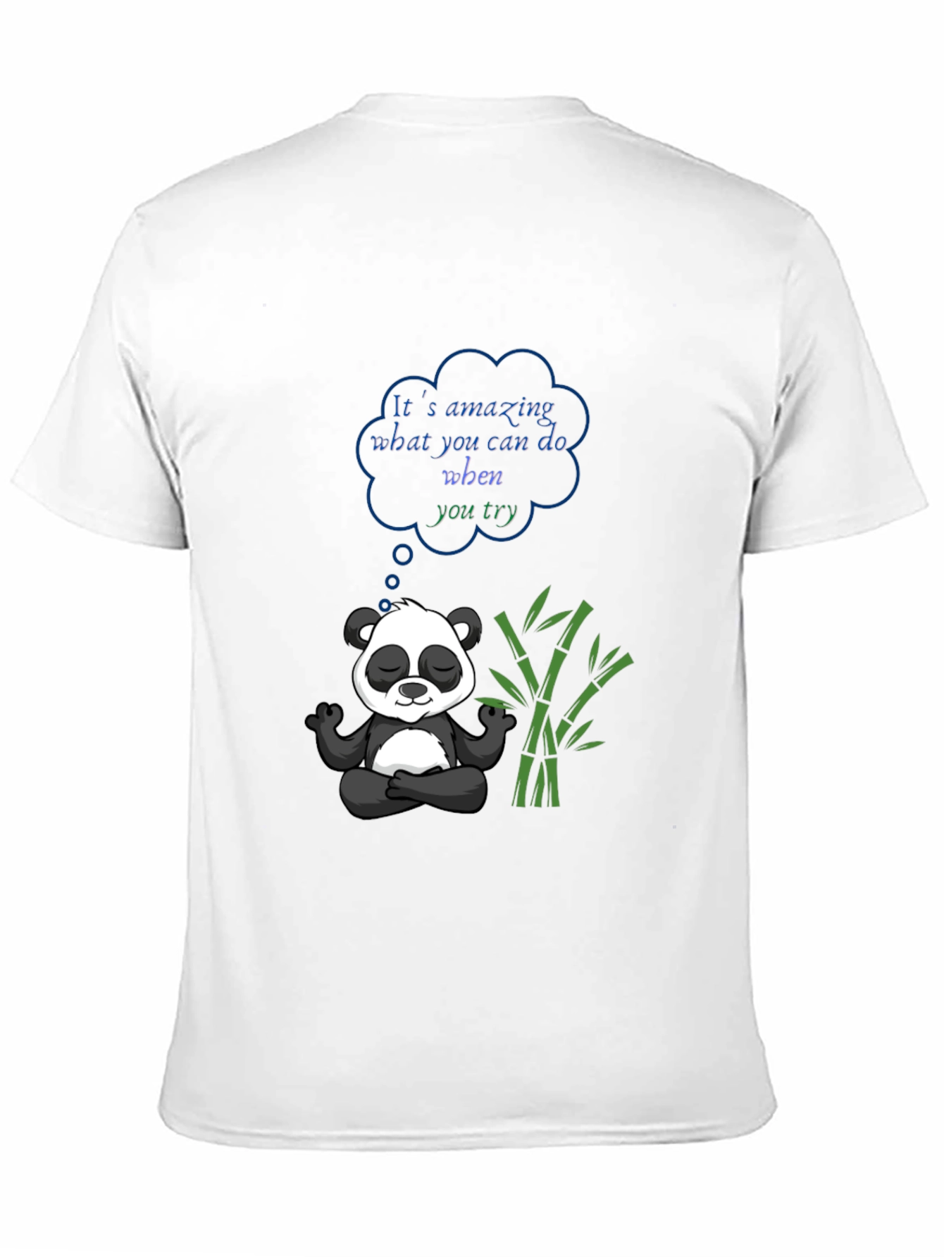 Black Meditating Panda Graphic Tee view 11