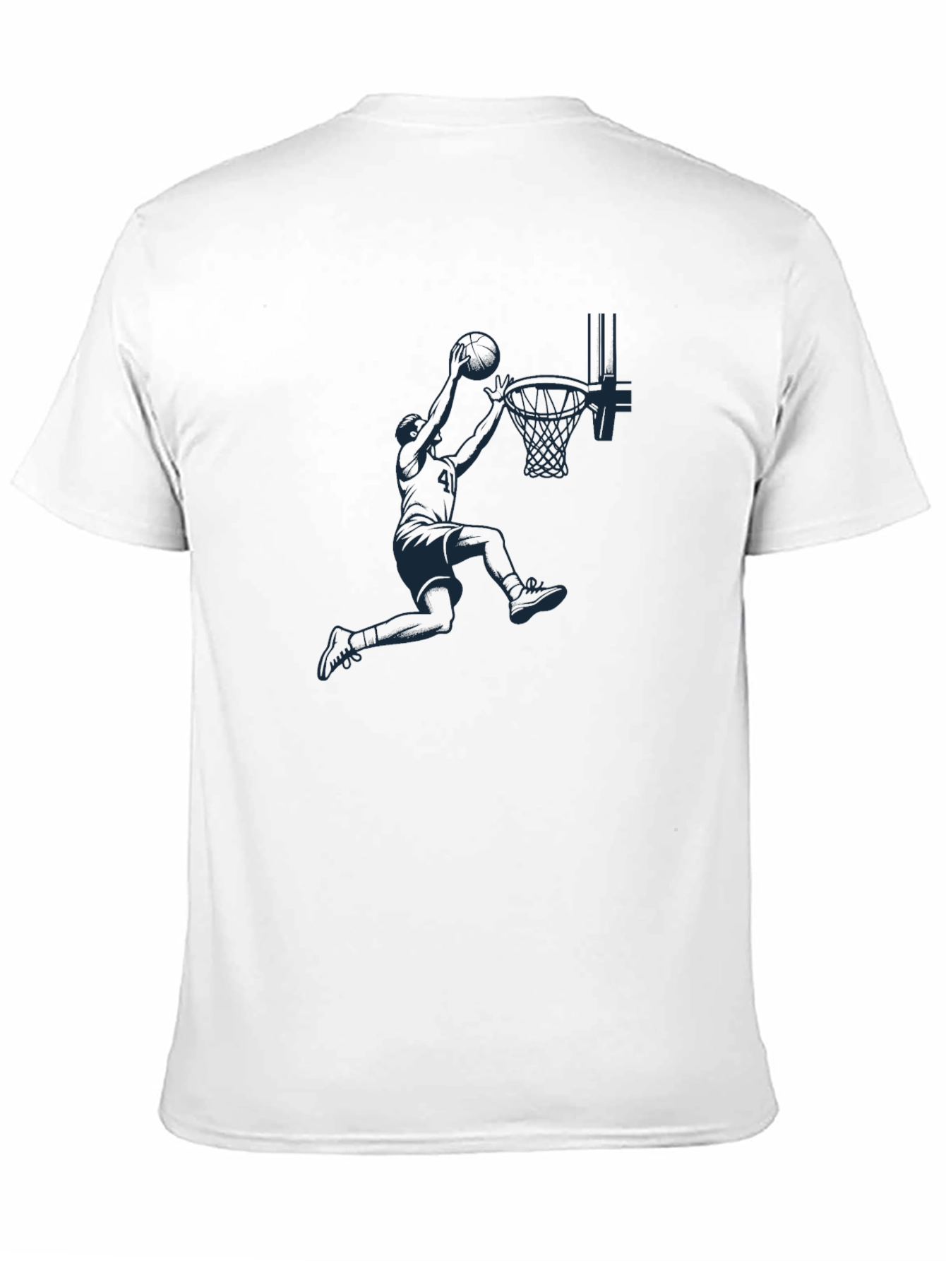 Black Basketball Dunk Graphic Tee - Black Cotton view 11