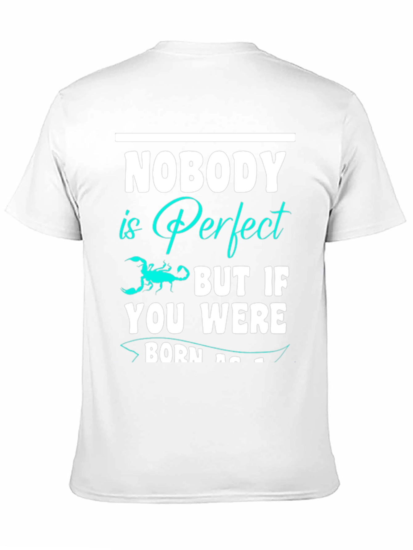 Black Nobody is Perfect Scorpion Graphic T-Shirt view 11