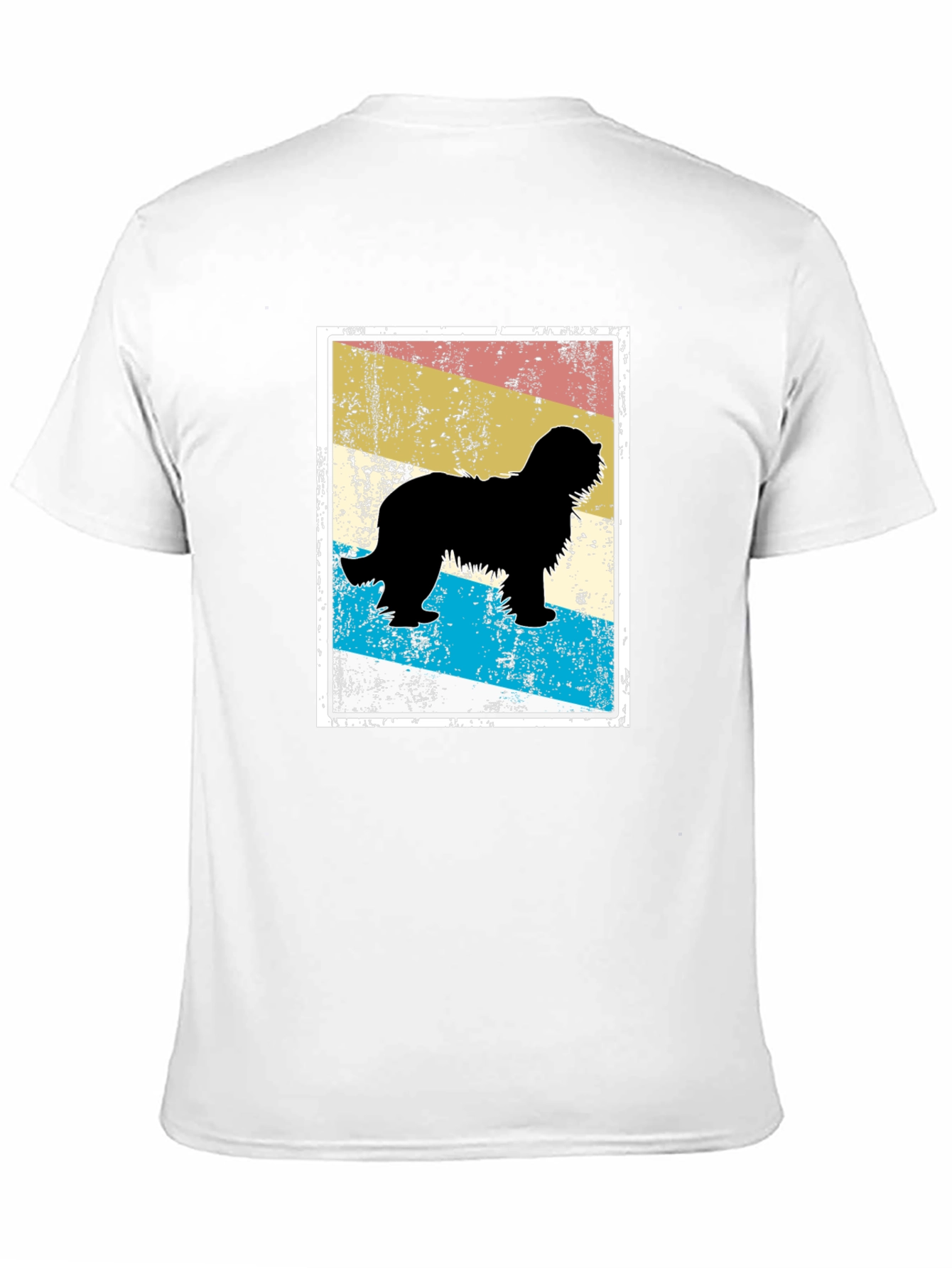 Black Retro Dog Silhouette T-Shirt view 11