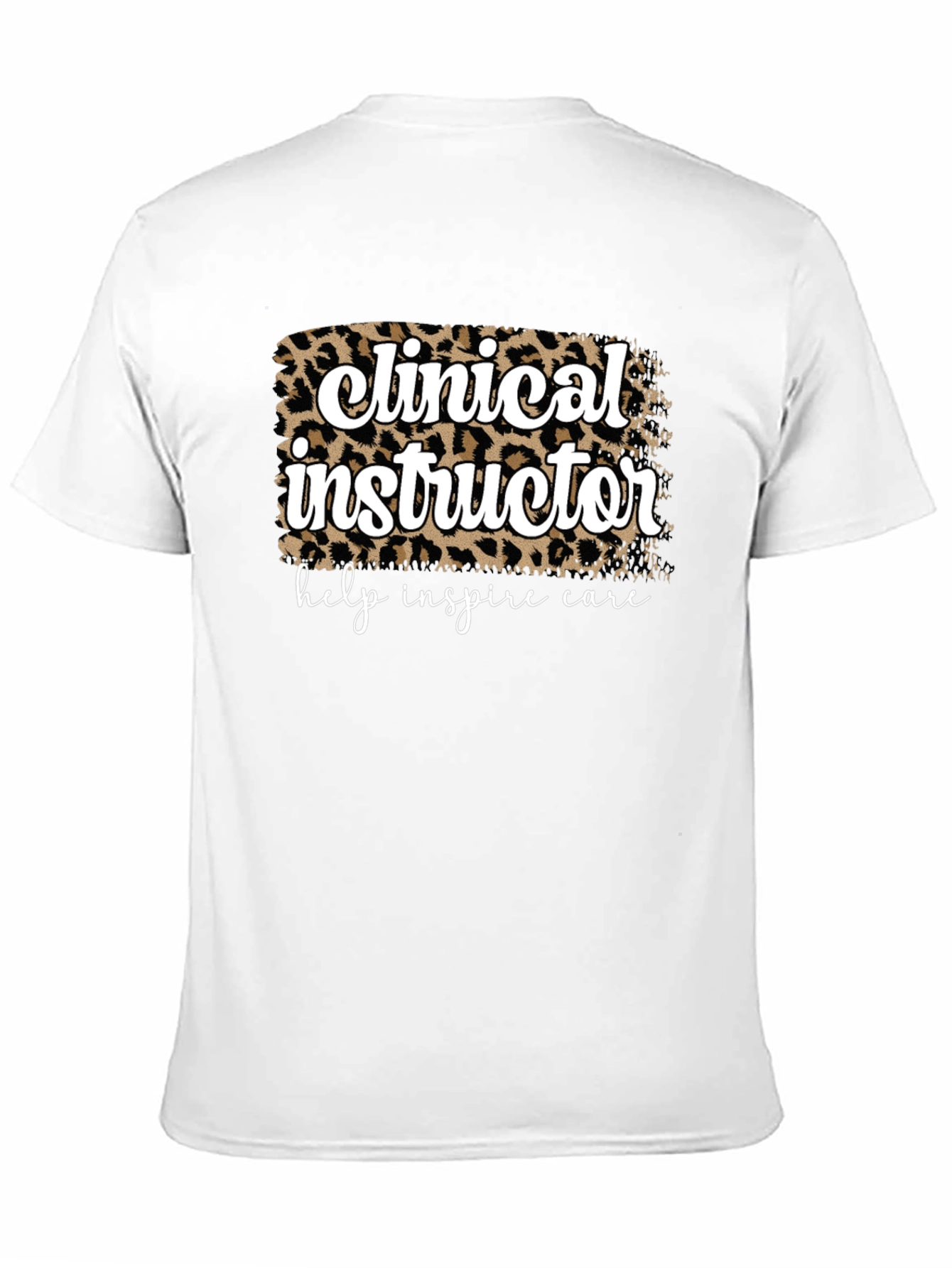 Black Clinical Instructor Leopard Print T-Shirt view 11