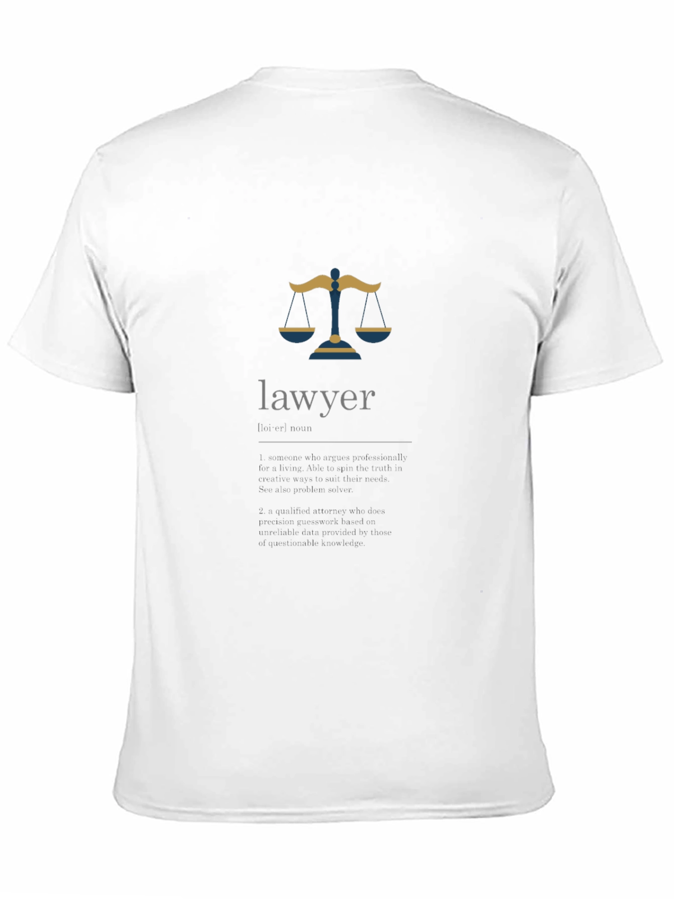 Black Lawyer Scales of Justice Graphic Tee - Unisex Black T-Shirt view 11