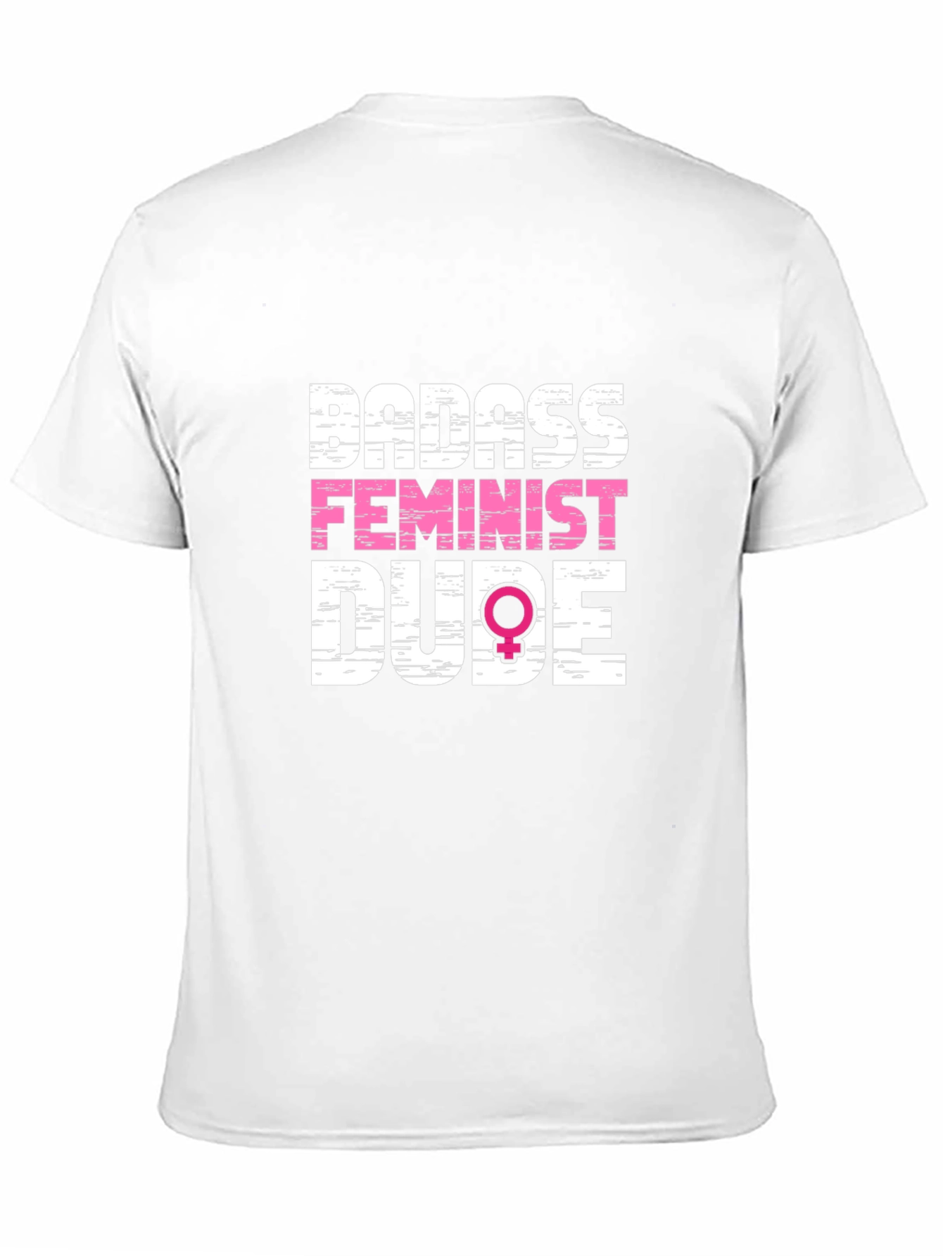Black Badass Feminist Dude T-Shirt - Mens Black Crew Neck Tee view 11