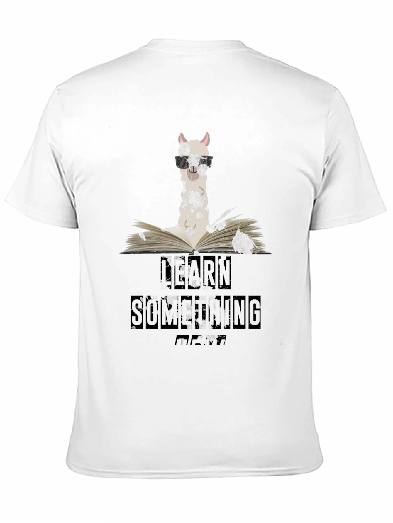 Black Learn Something New Llama Graphic T-Shirt view 11