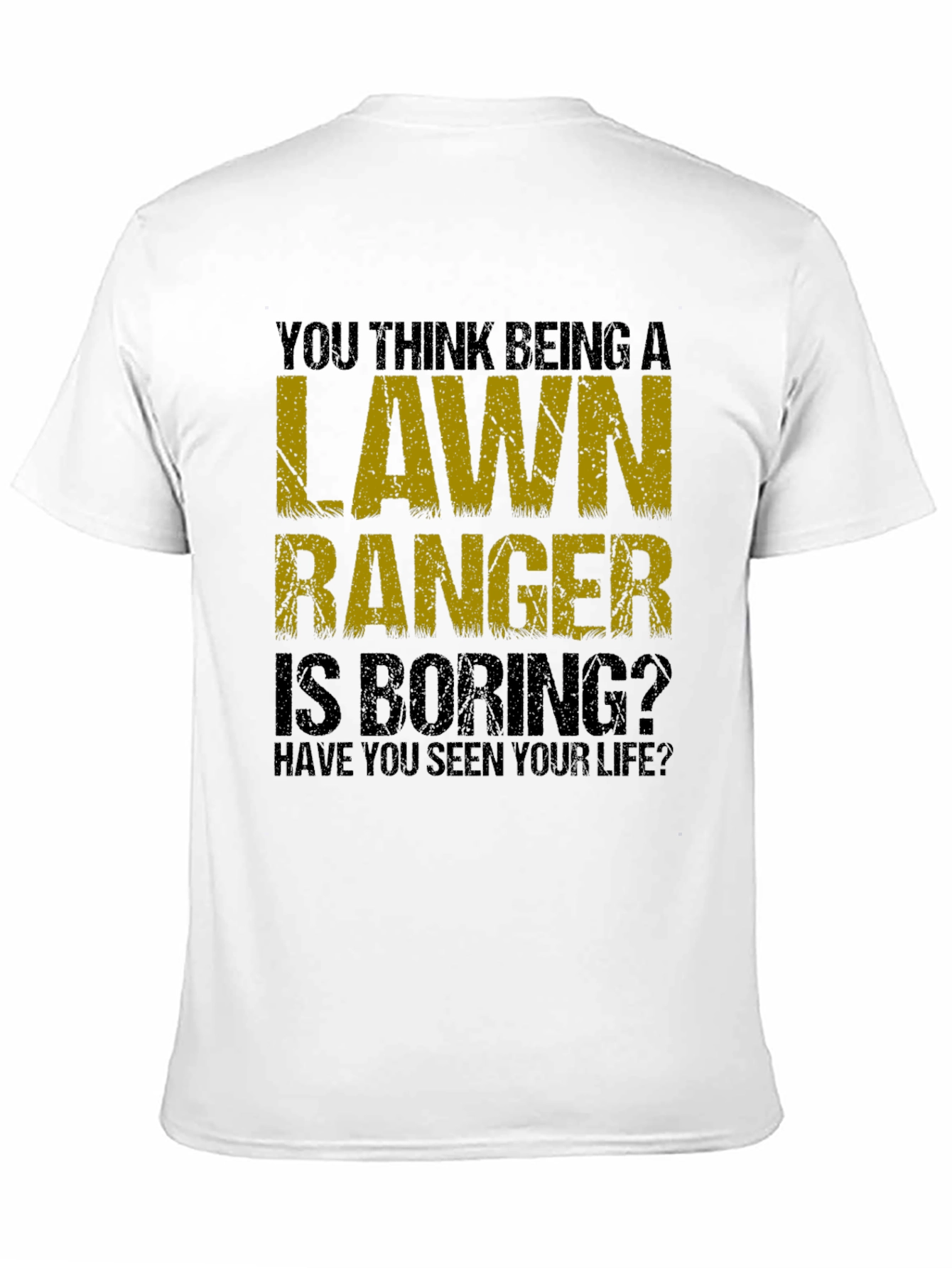 Black Funny Lawn Ranger Graphic T-Shirt view 11