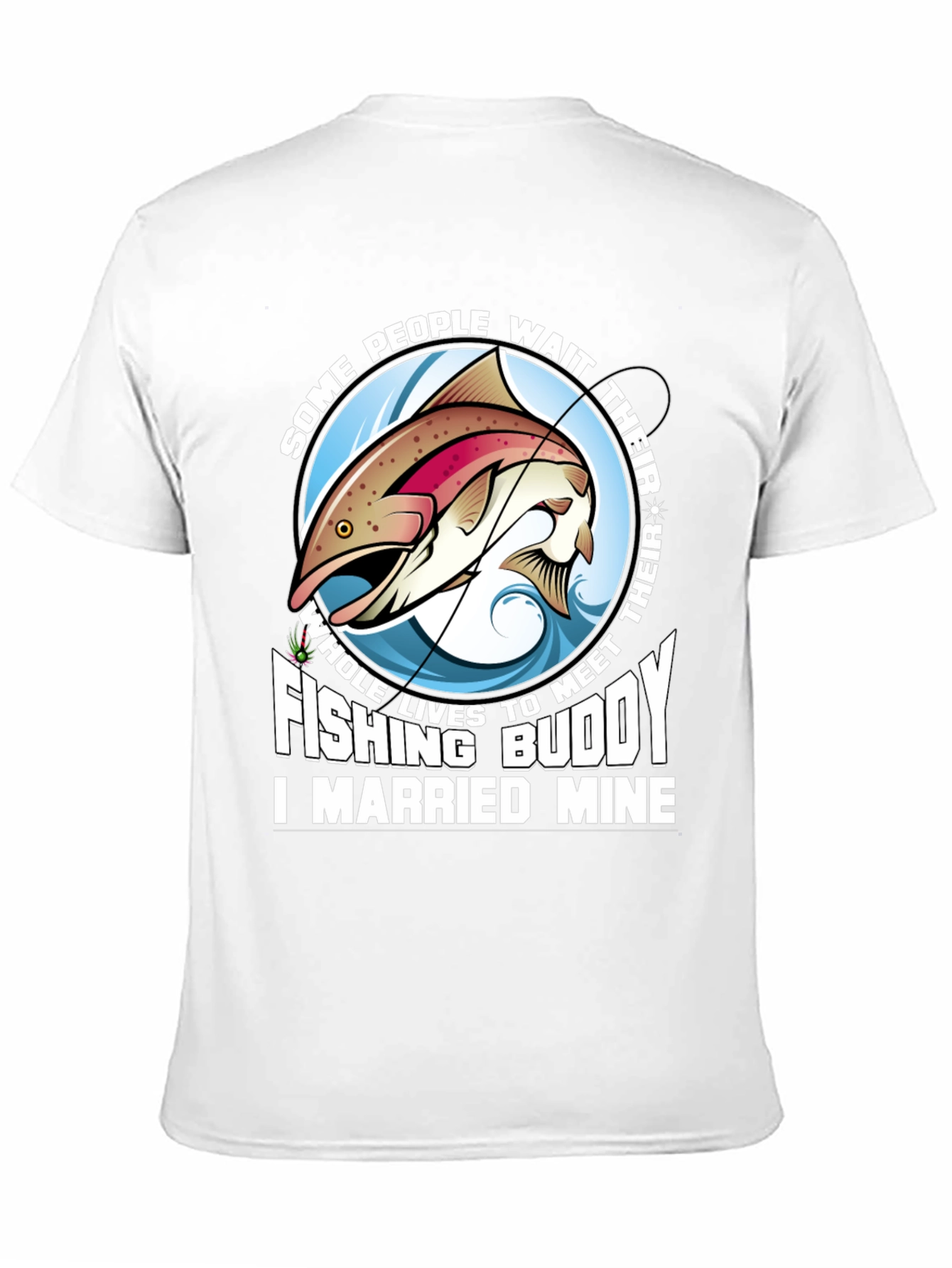 Black Fishing Buddy T-Shirt - Married Mine! view 11