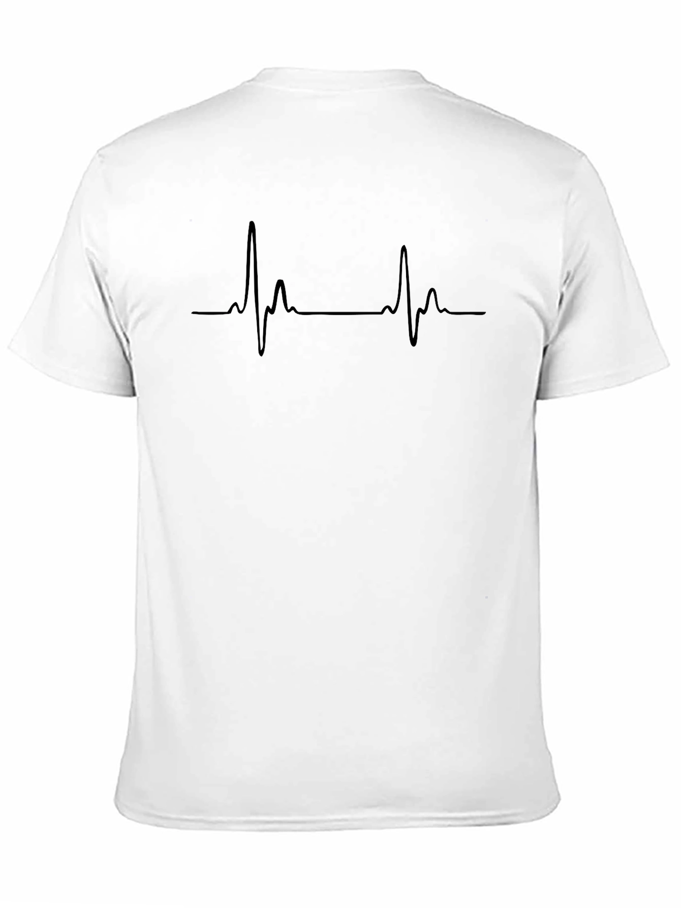 Black Men's Black Heartbeat Graphic Tee view 11