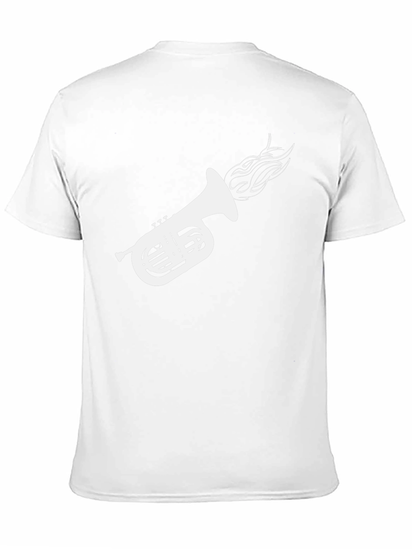 Black Black Tuba Fire T-Shirt - Musician Apparel view 11