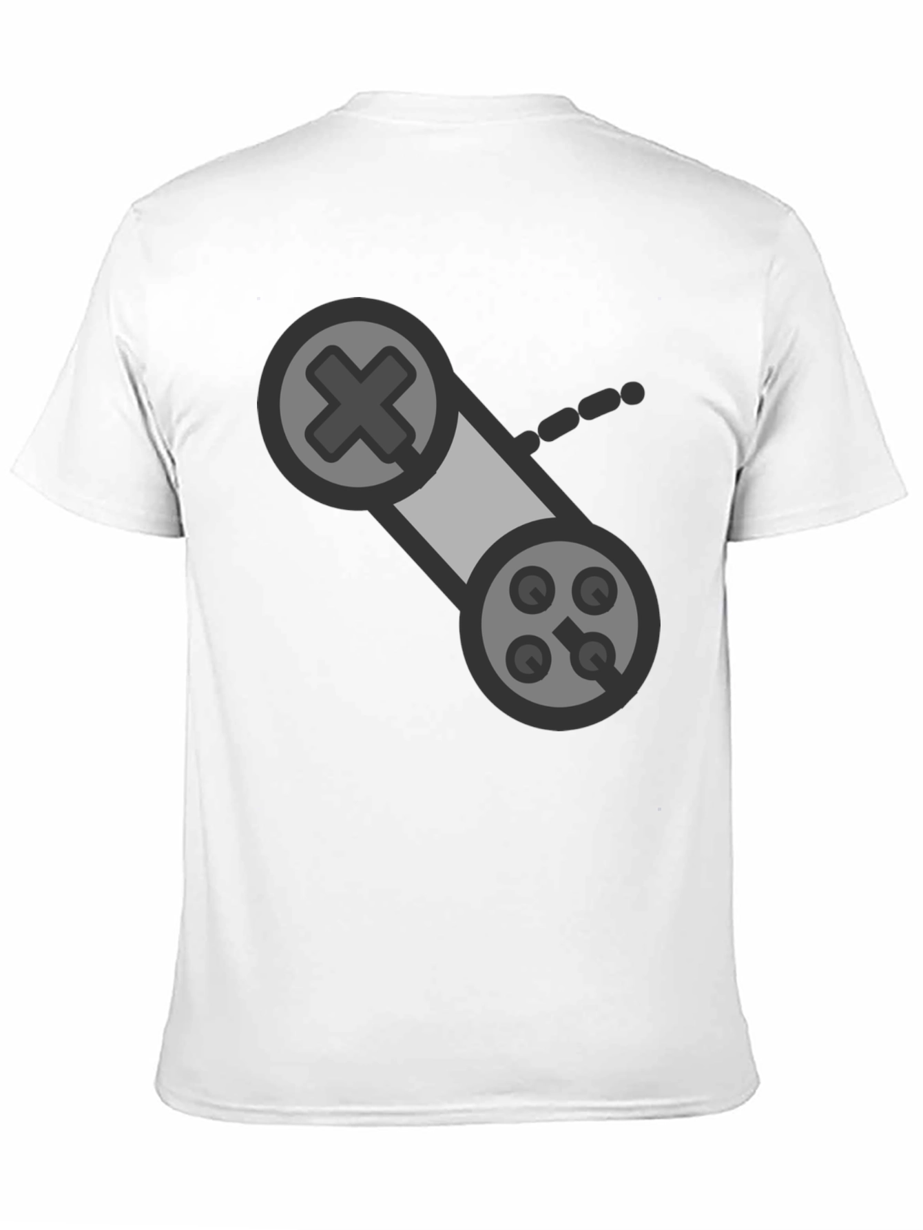 Black Retro Gaming Controller Black T-Shirt view 11