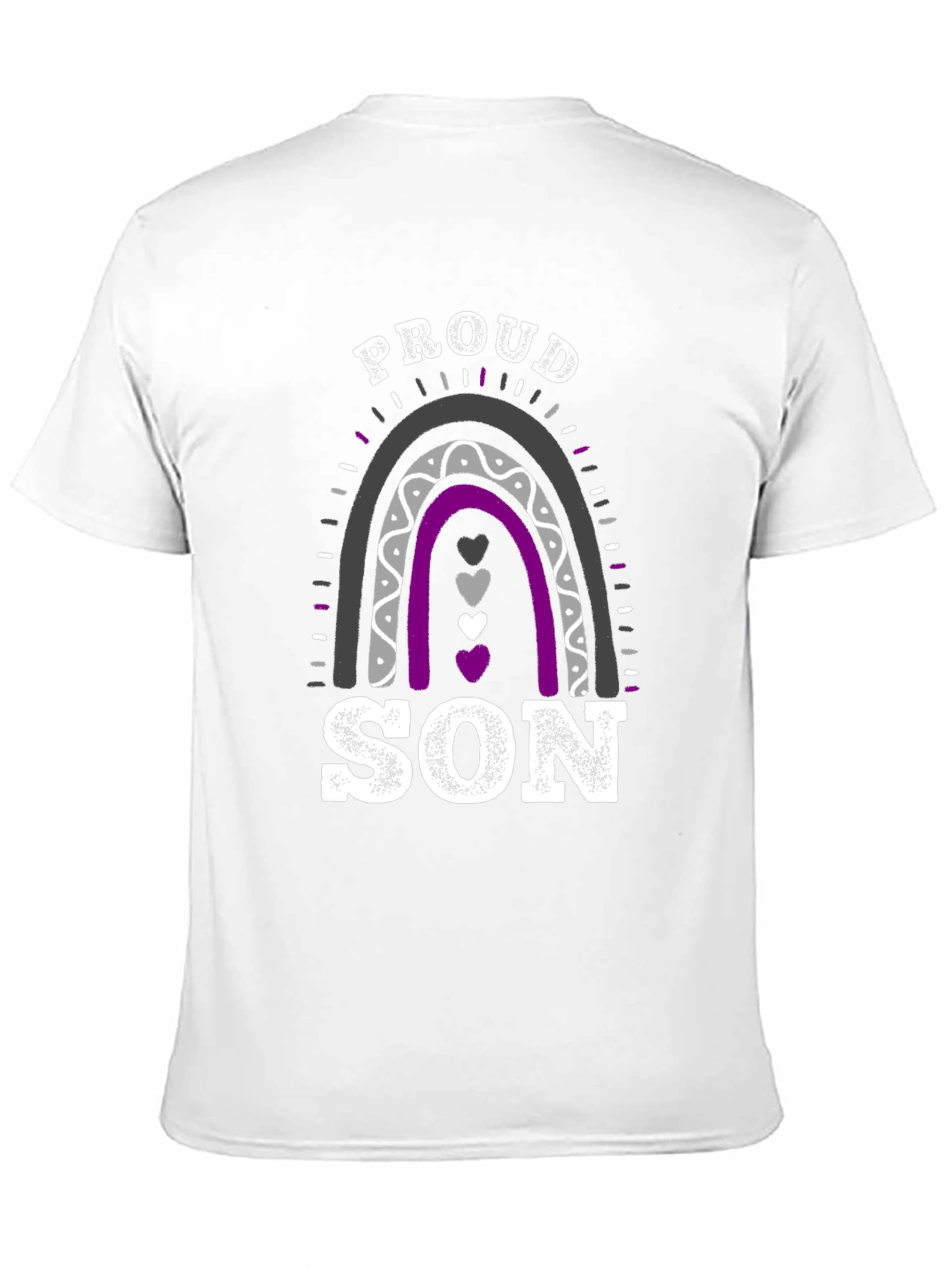 Black Proud Son Asexual Pride T-Shirt view 11