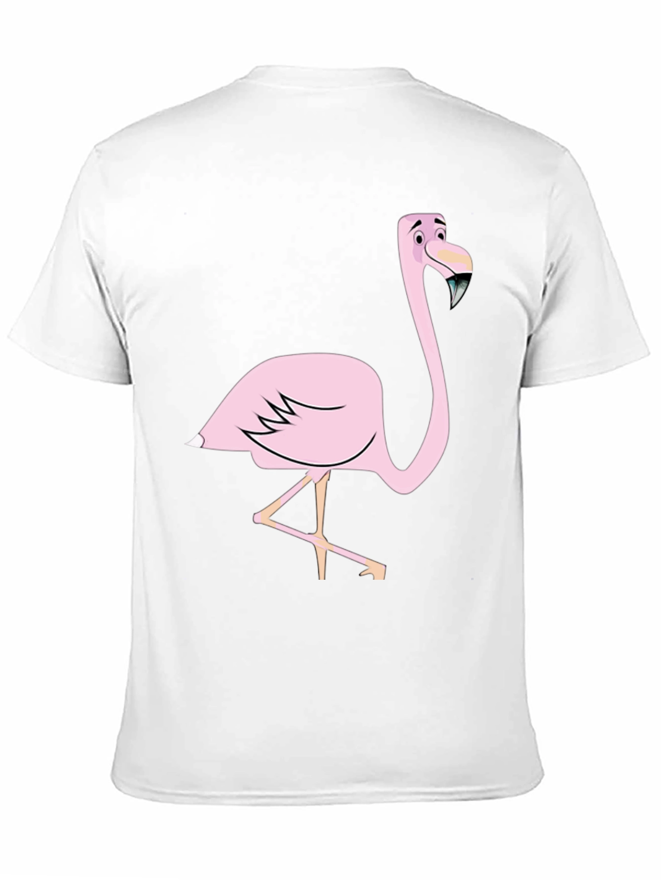 Black Fun Flamingo Graphic Tee - Black Cotton Blend Shirt view 11